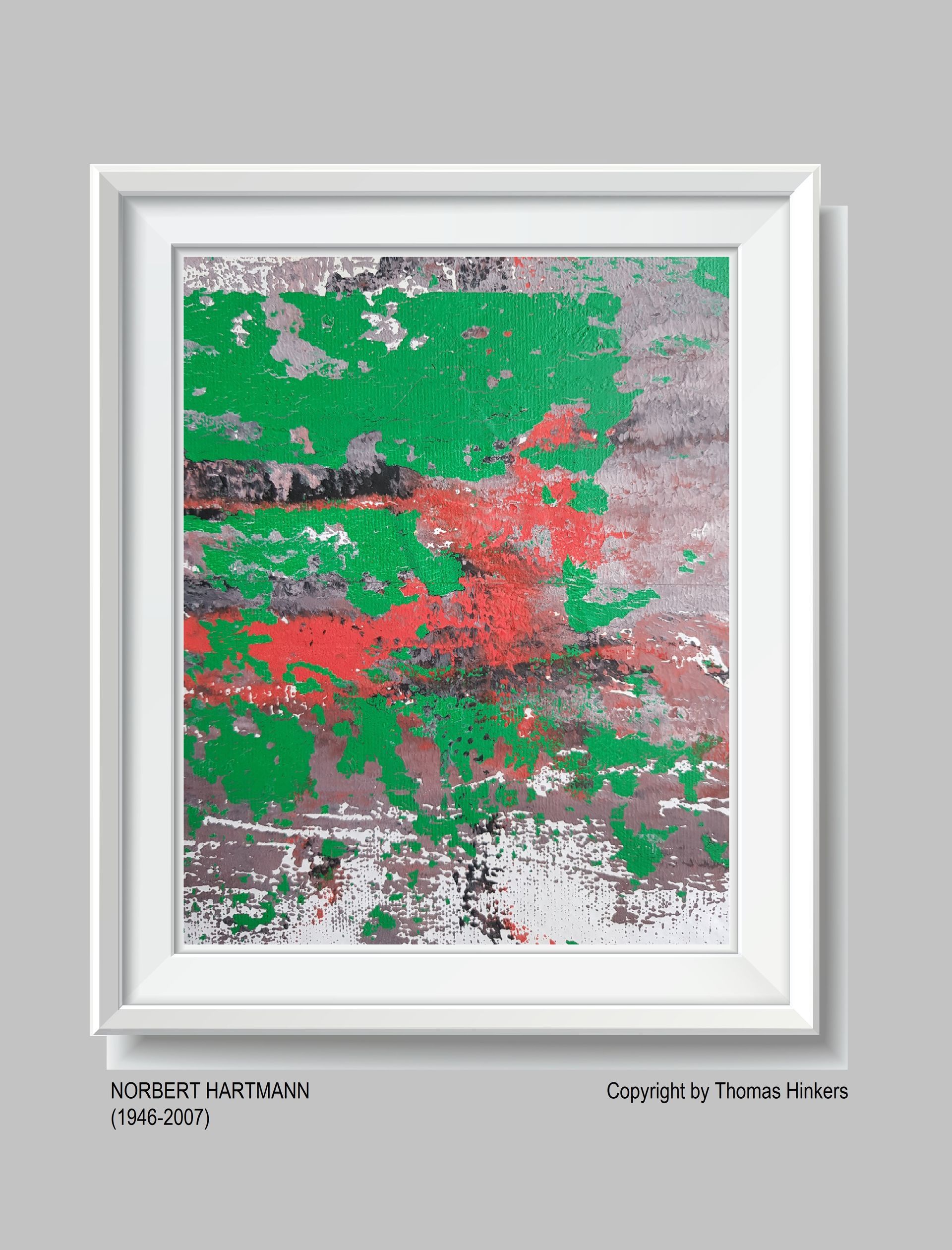 Norbert Hartmann (1946-2007) Papier-Werk aus dem Werkverzeichnis Hinkers