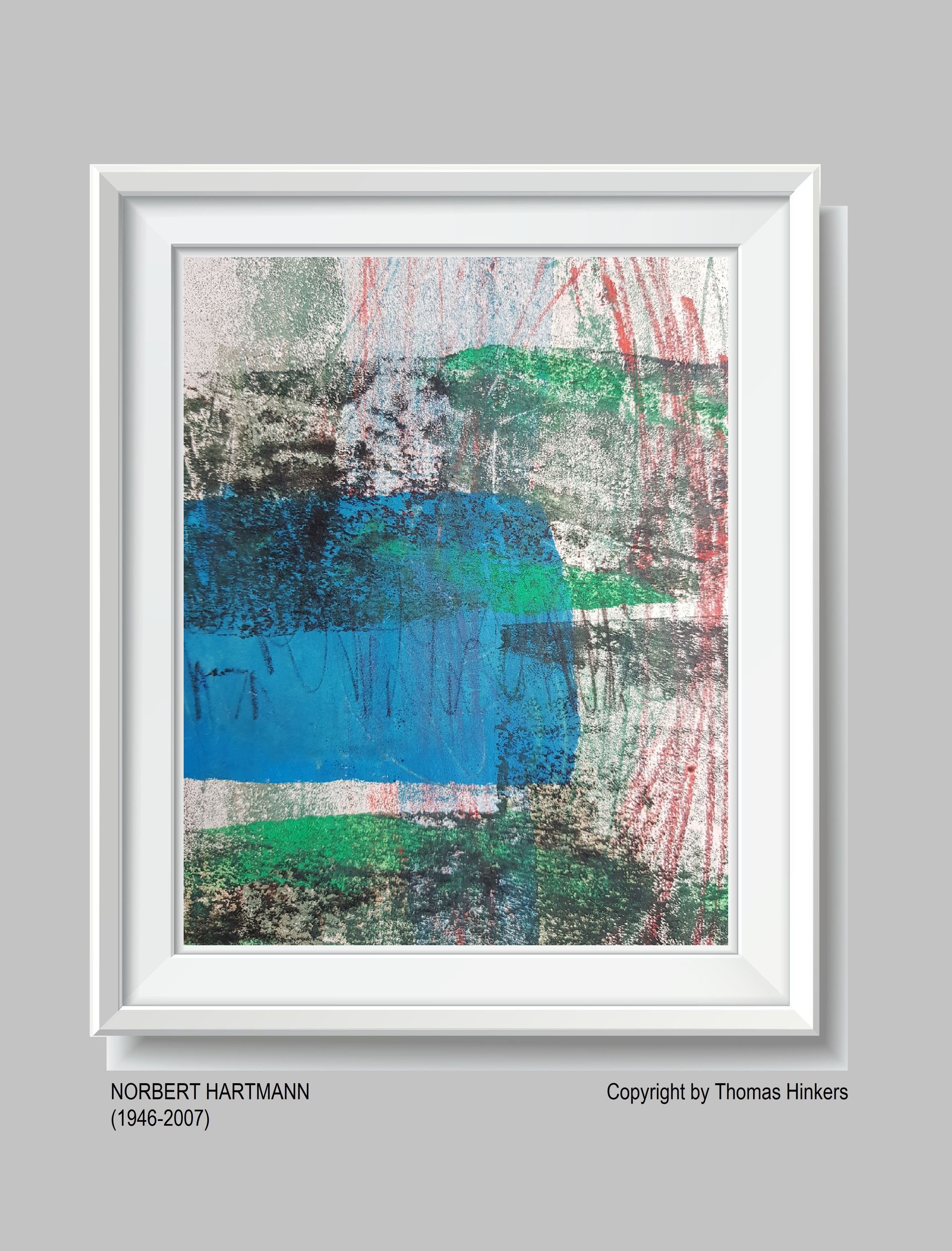 Norbert Hartmann (1946-2007) Papier-Werk aus dem Werkverzeichnis Hinkers