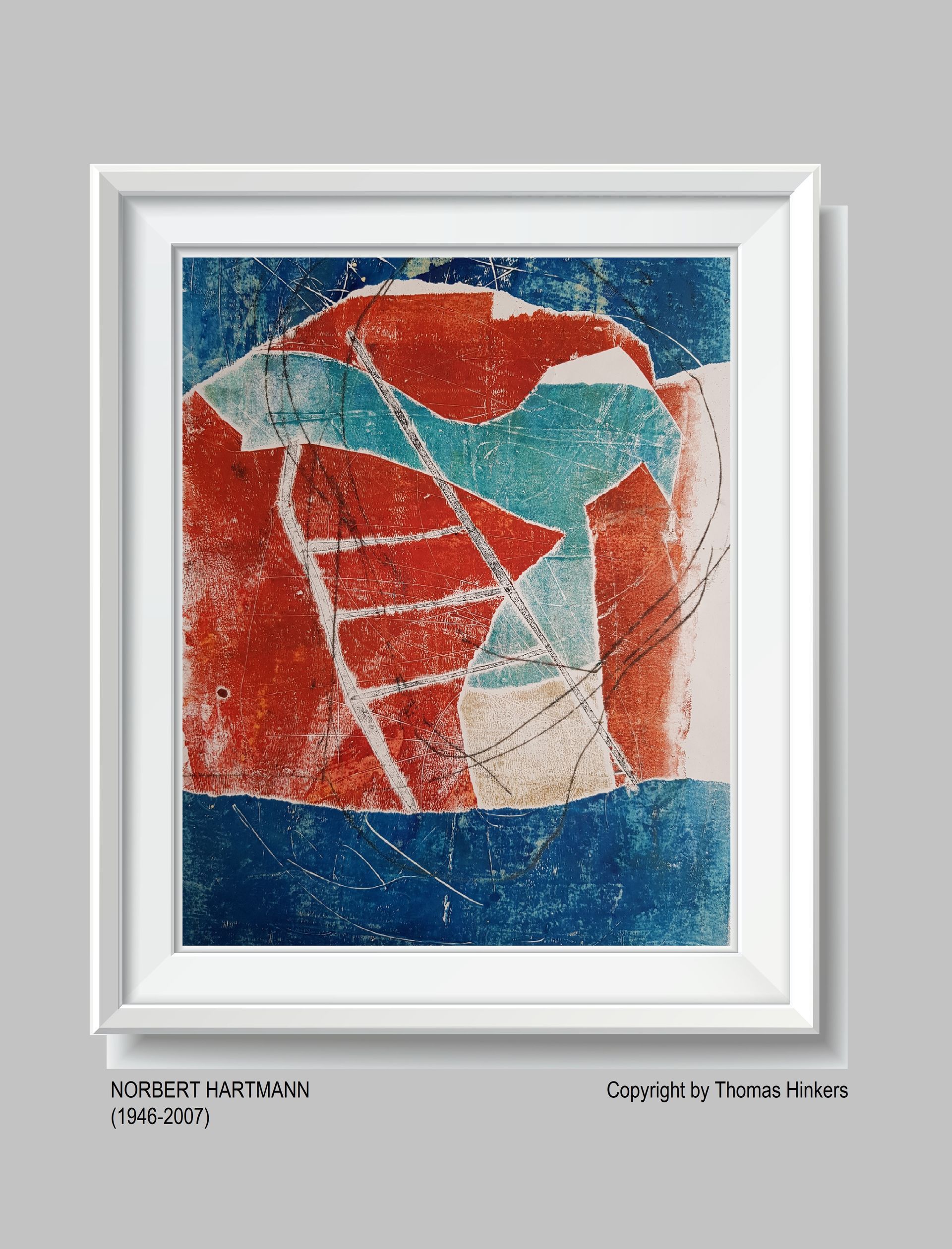 Norbert Hartmann (1946-2007) Papier-Werk aus dem Werkverzeichnis Hinkers