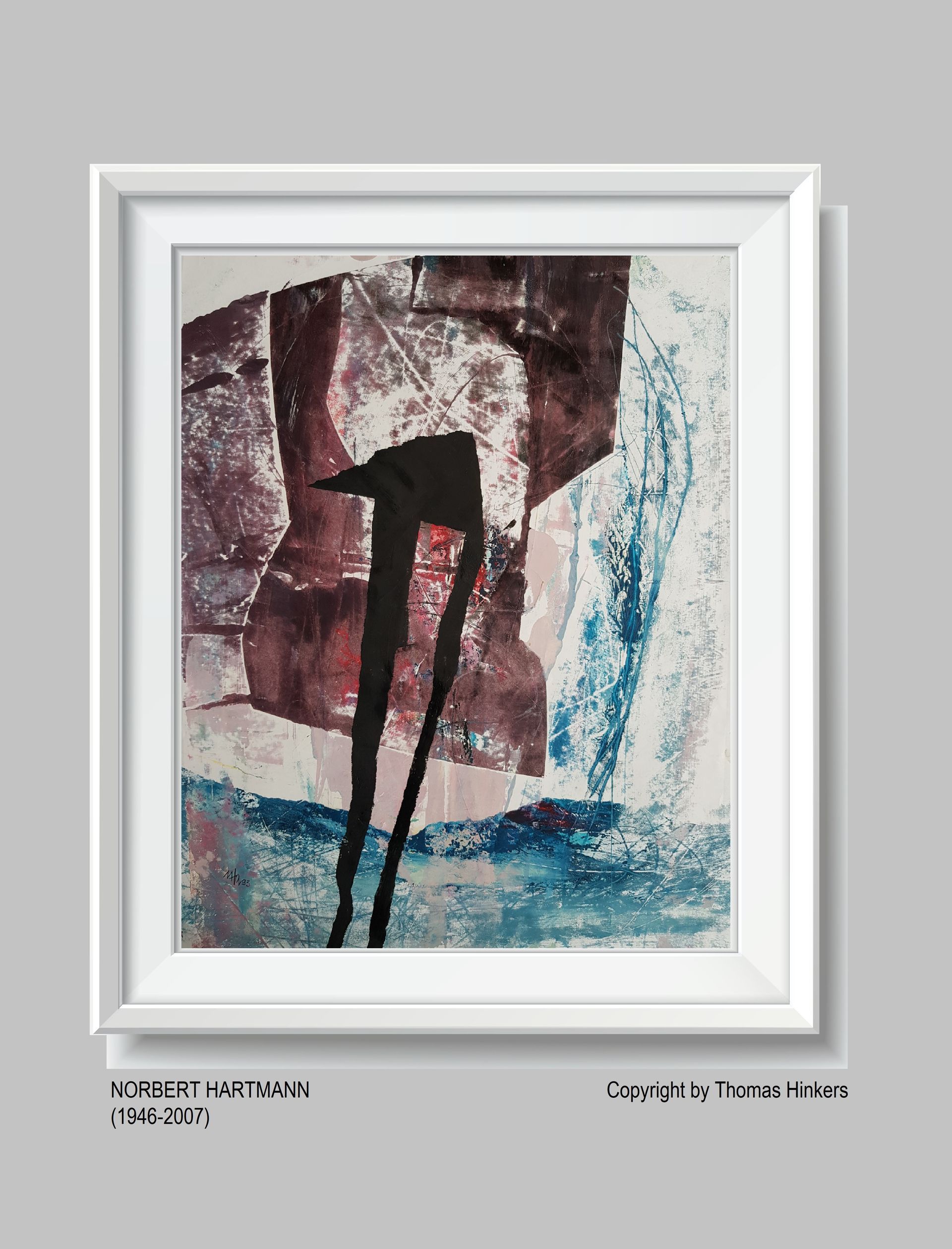 Norbert Hartmann (1946-2007) Papier-Werk aus dem Werkverzeichnis Hinkers