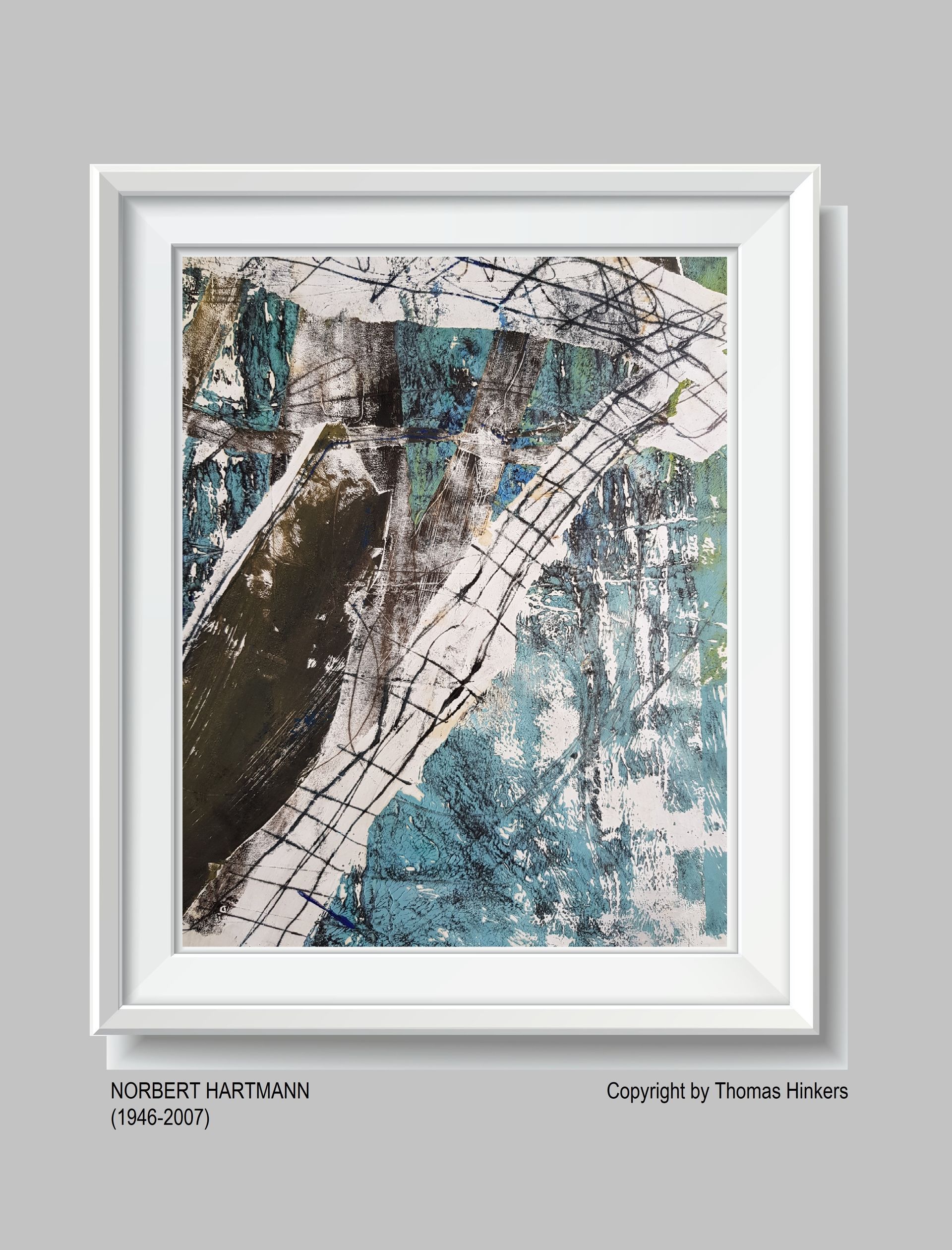 Norbert Hartmann (1946-2007) Papier-Werk aus dem Werkverzeichnis Hinkers