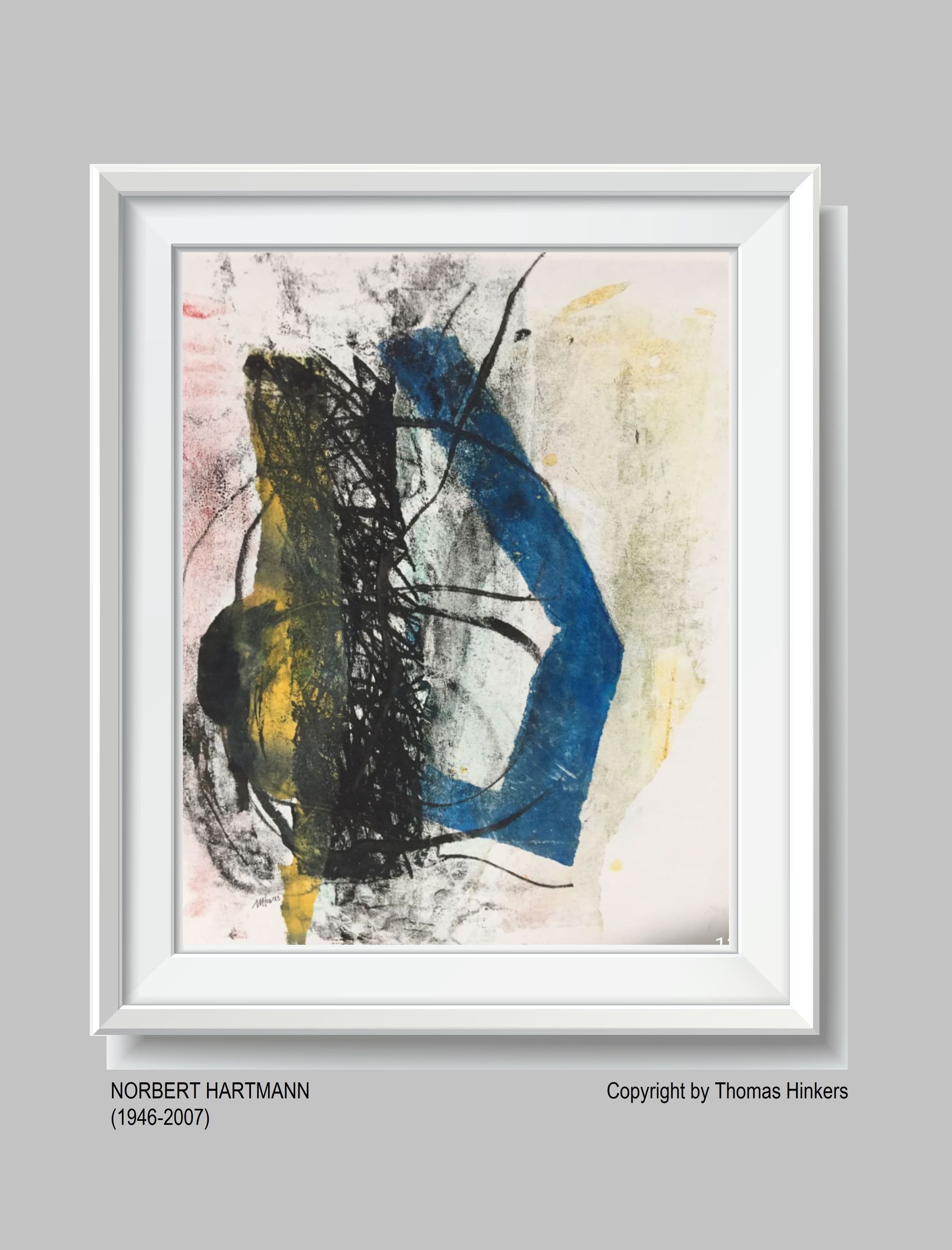 Norbert Hartmann (1946-2007) Papier-Werk aus dem Werkverzeichnis Hinkers