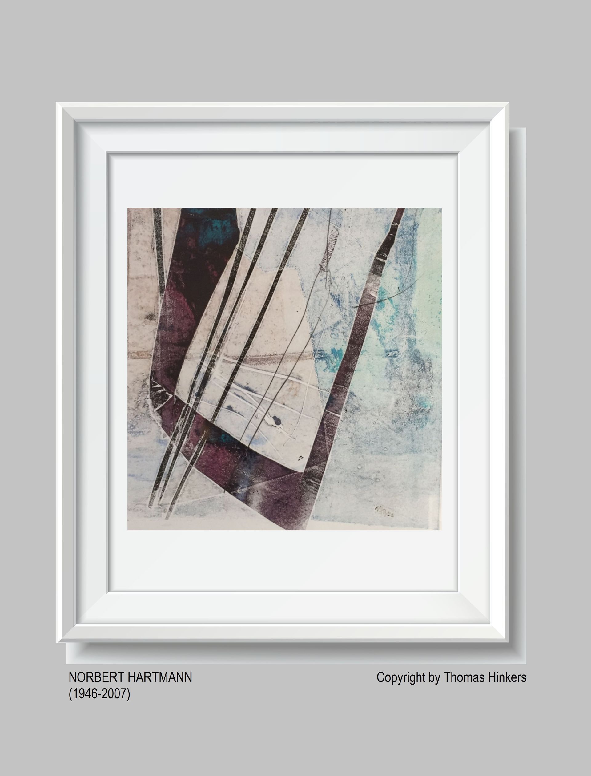 Norbert Hartmann (1946-2007) Papier-Werk aus dem Werkverzeichnis Hinkers