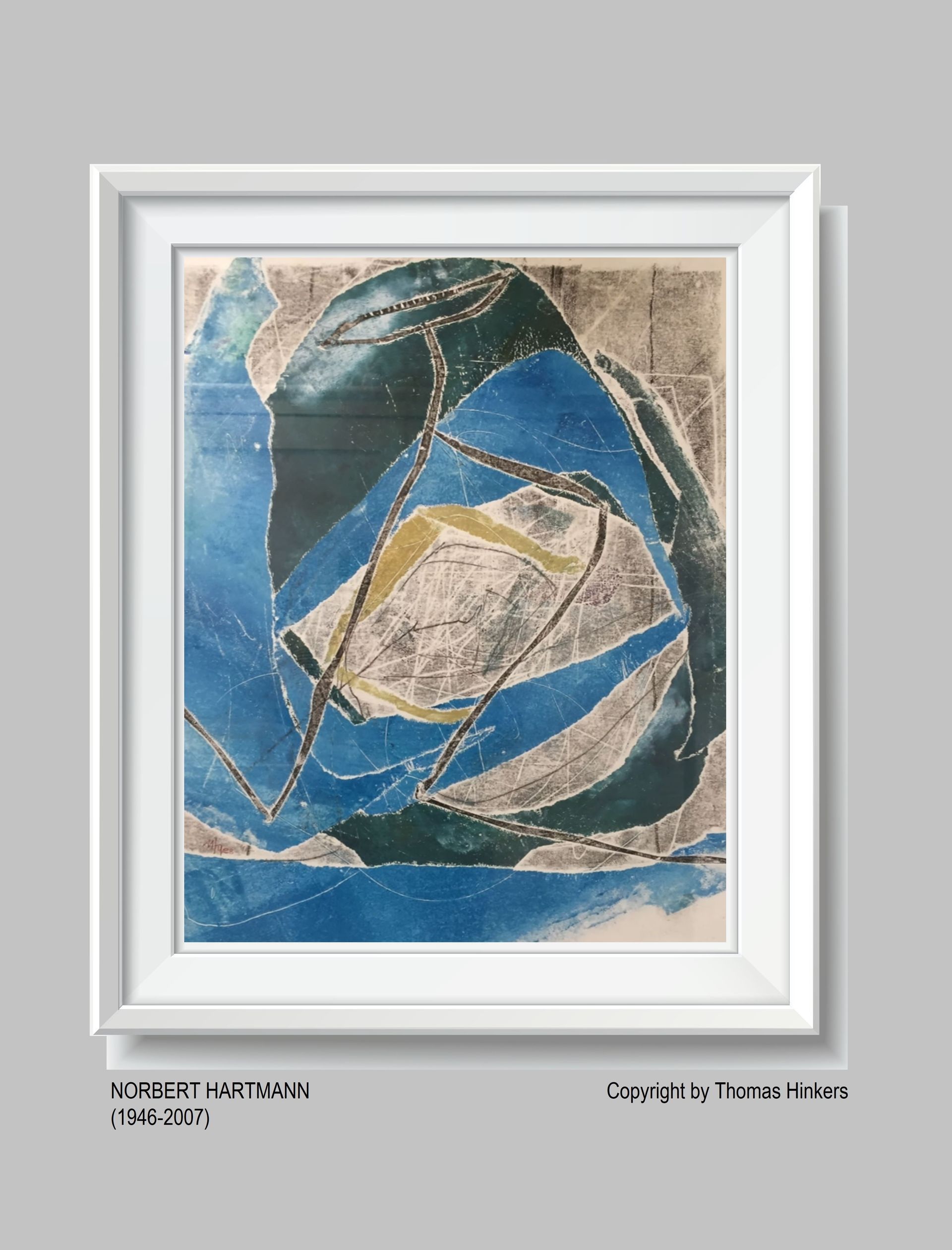 Norbert Hartmann (1946-2007) Papier-Werk aus dem Werkverzeichnis Hinkers