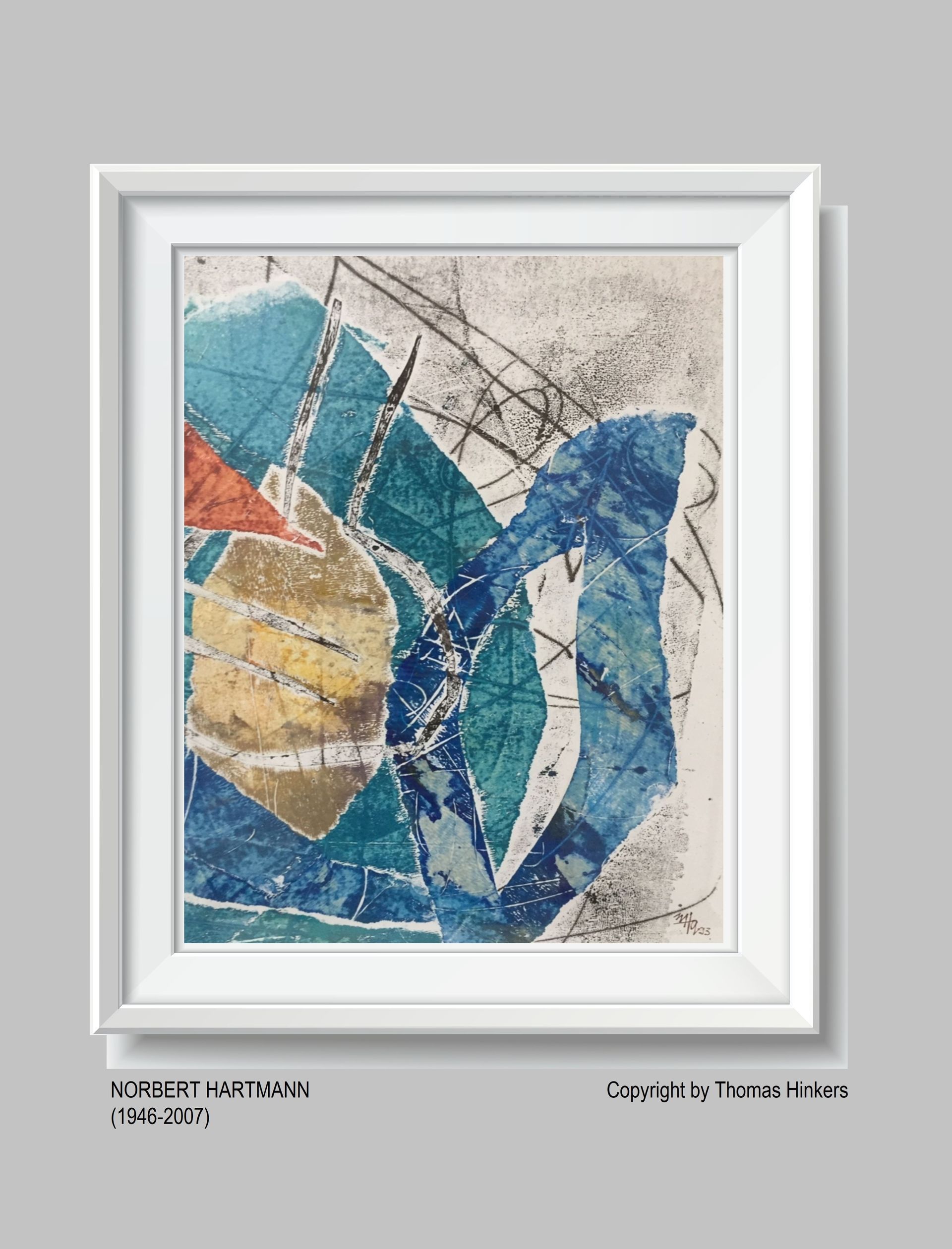 Norbert Hartmann (1946-2007) Papier-Werk aus dem Werkverzeichnis Hinkers