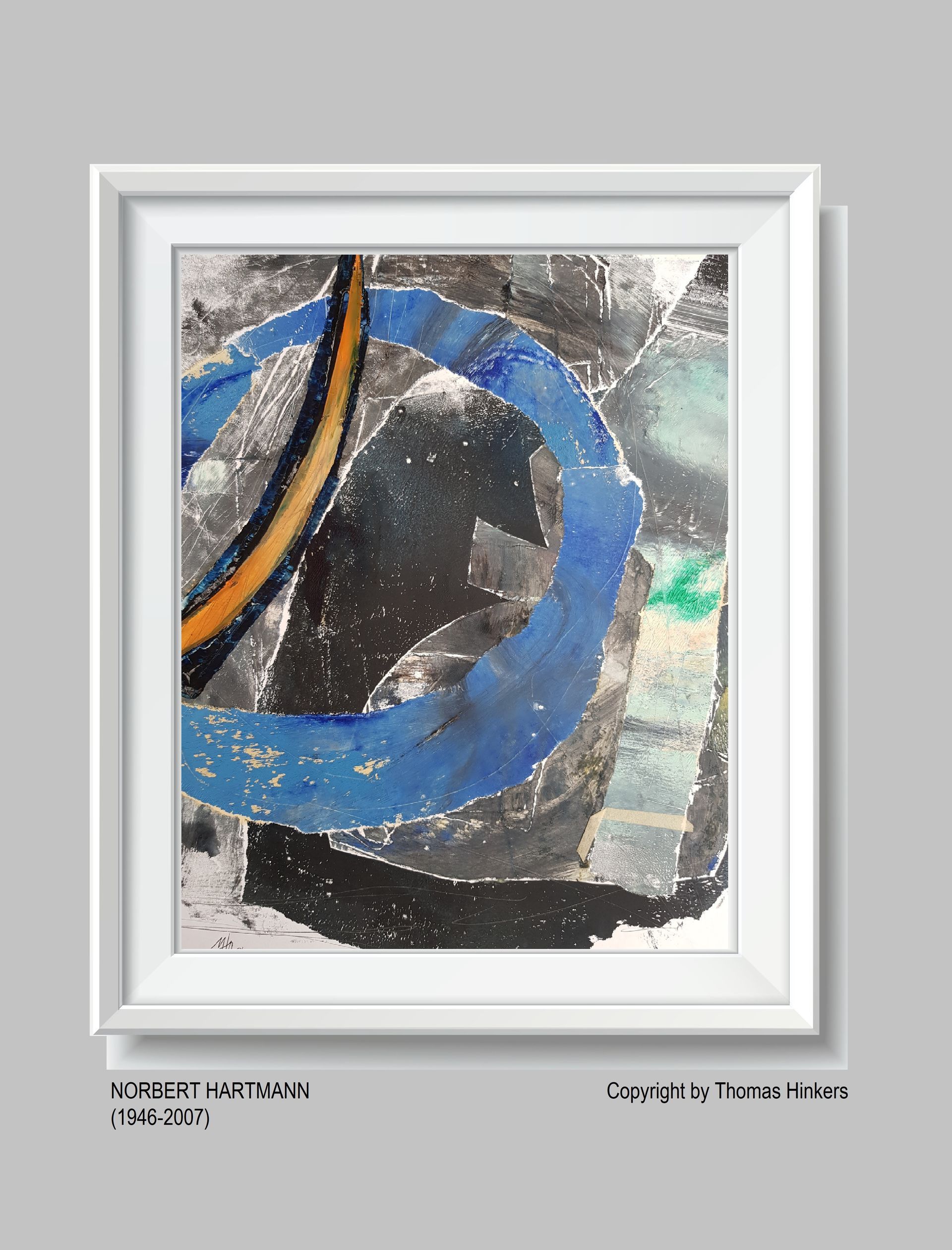 Norbert Hartmann (1946-2007) Papier-Werk aus dem Werkverzeichnis Hinkers