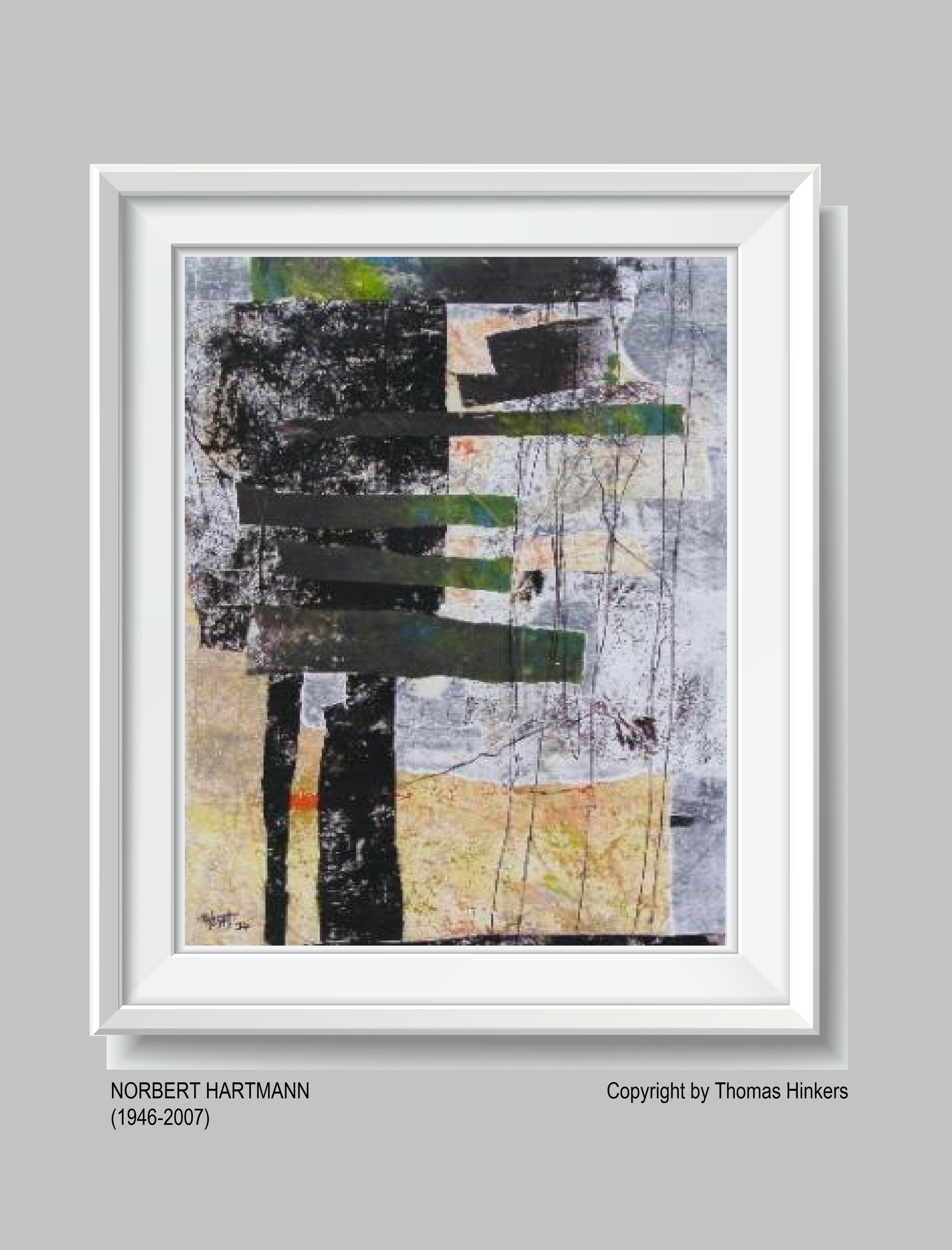 Norbert Hartmann (1946-2007) Papier-Werk aus dem Werkverzeichnis Hinkers