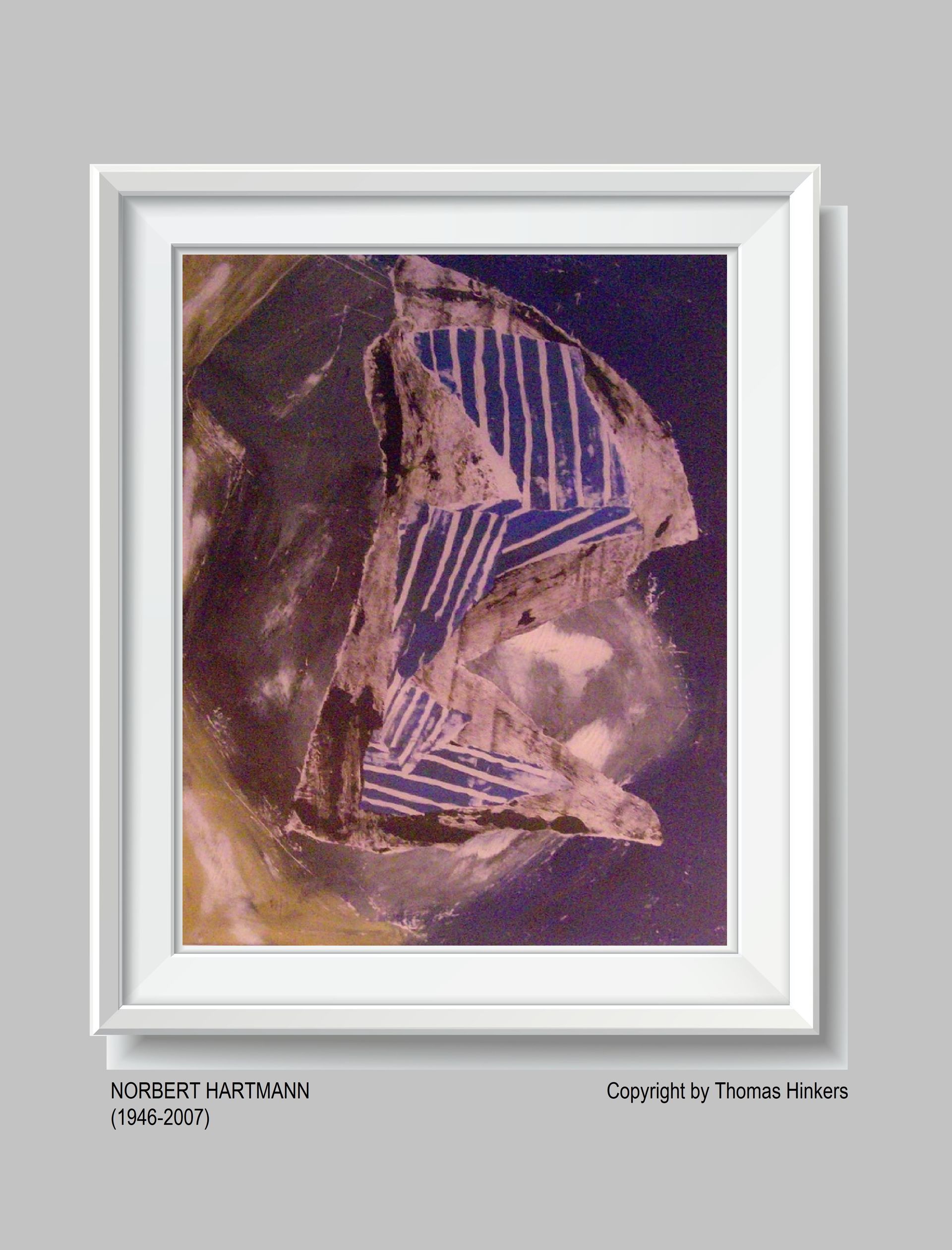 Norbert Hartmann (1946-2007) Papier-Werk aus dem Werkverzeichnis Hinkers
