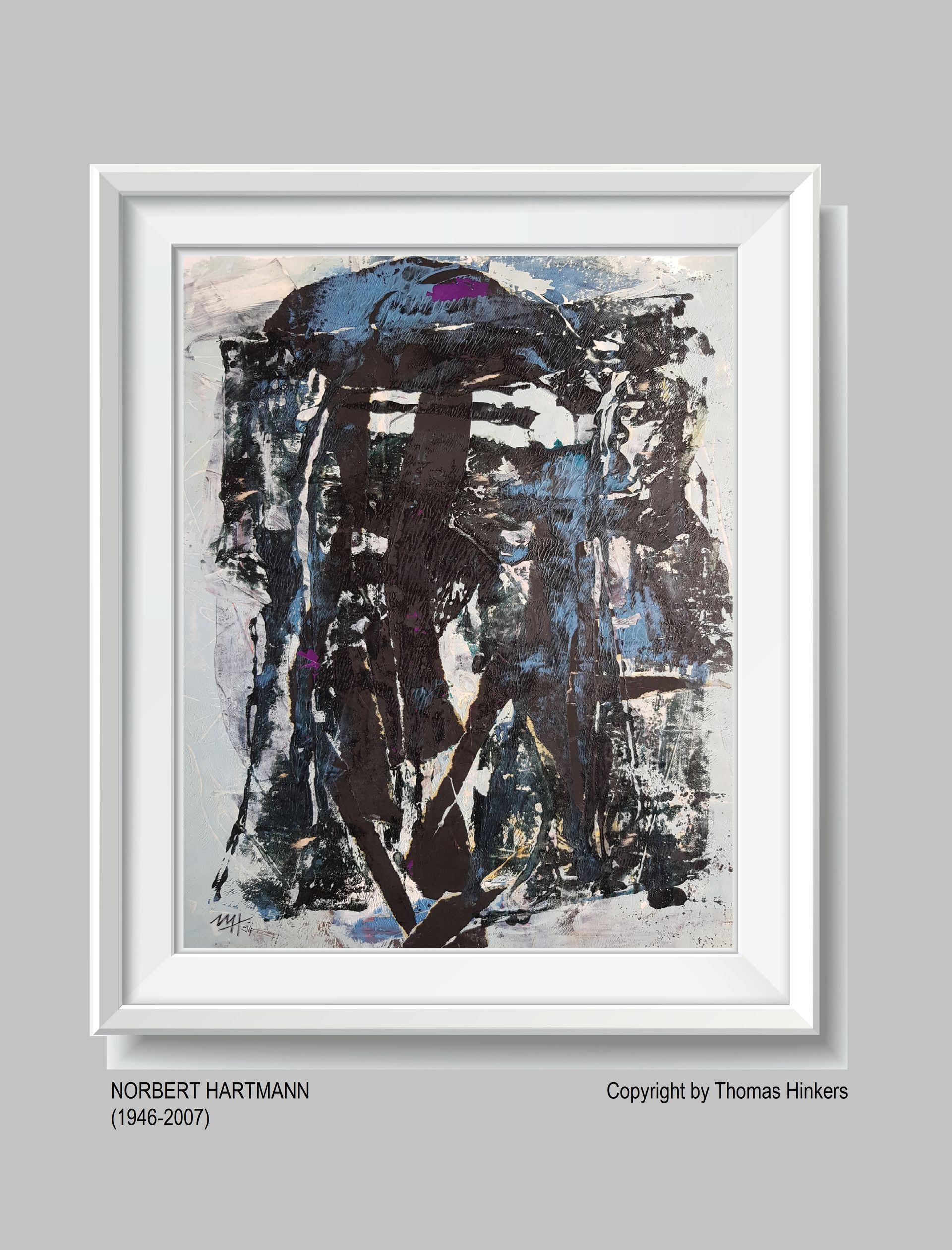 Norbert Hartmann (1946-2007) Papier-Werk aus dem Werkverzeichnis Hinkers