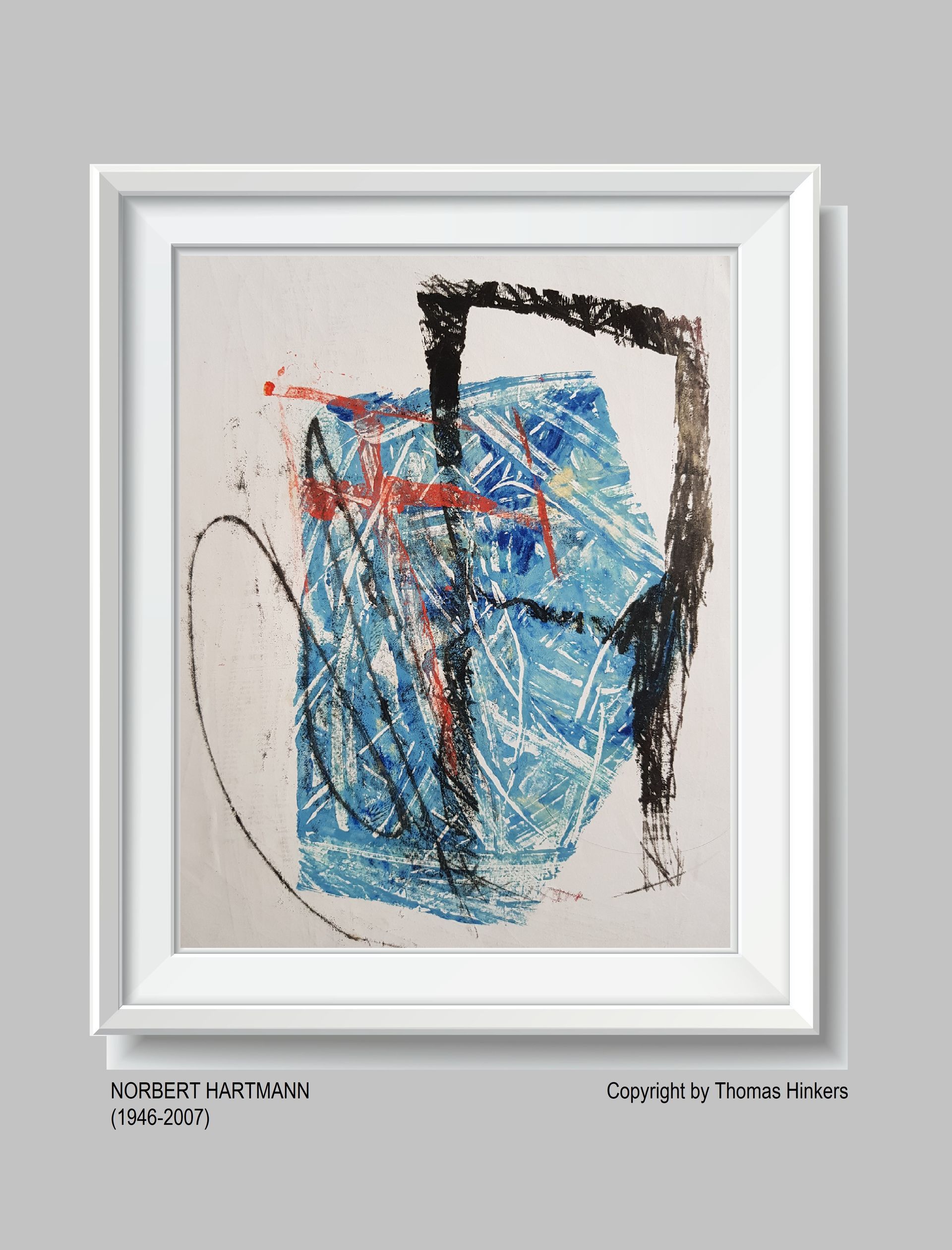 Norbert Hartmann (1946-2007) Papier-Werk aus dem Werkverzeichnis Hinkers