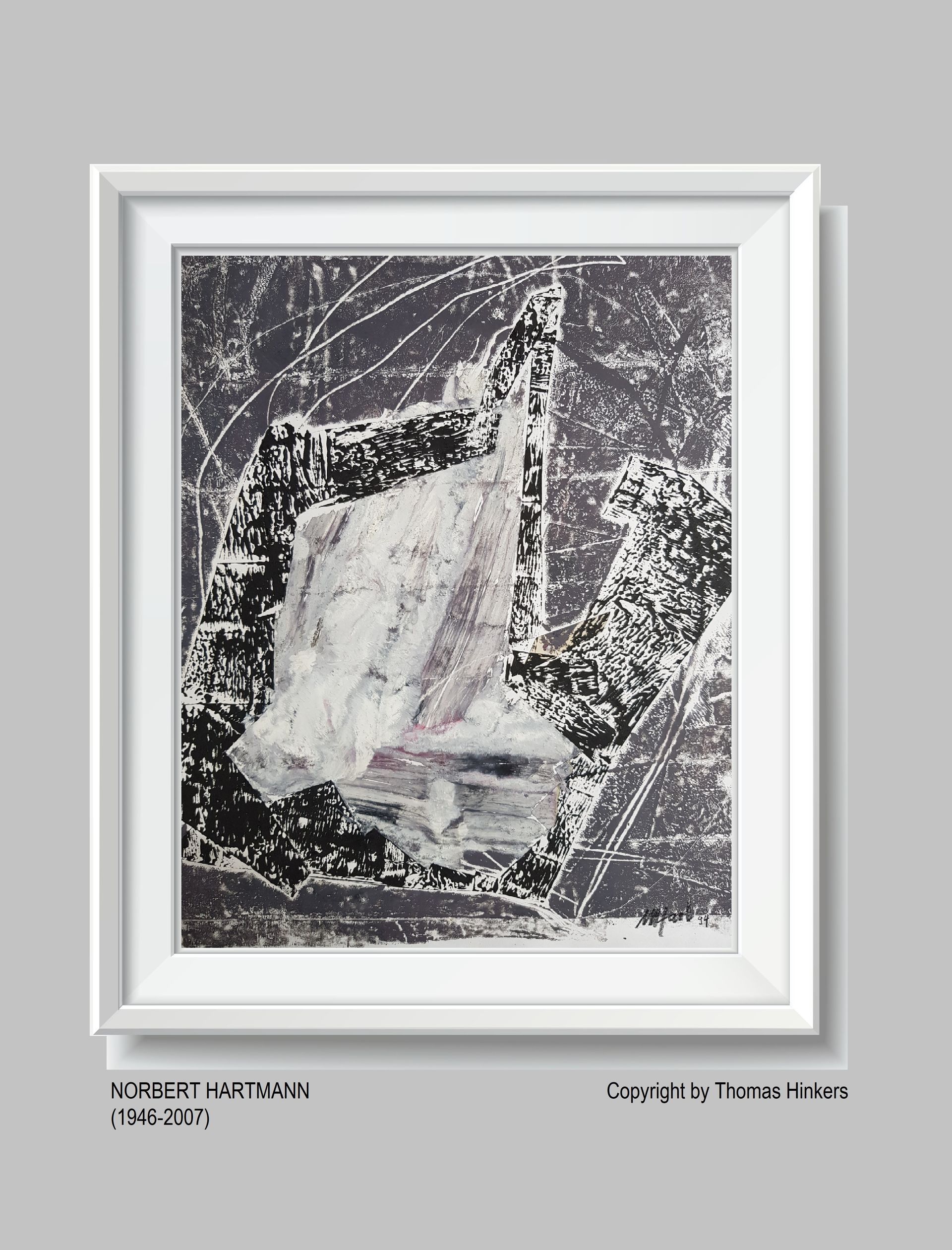 Norbert Hartmann (1946-2007) Papier-Werk aus dem Werkverzeichnis Hinkers