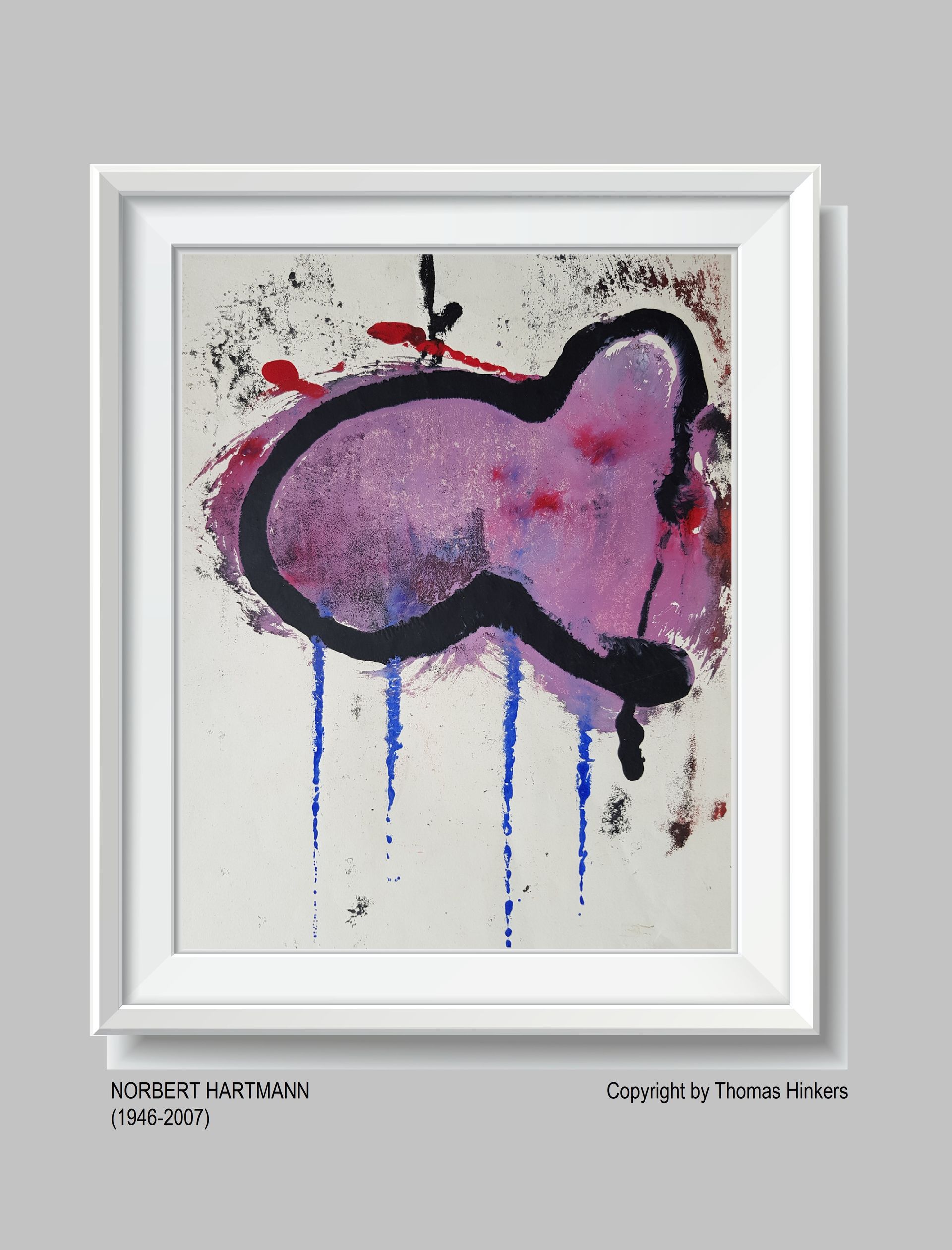 Norbert Hartmann (1946-2007) Papier-Werk aus dem Werkverzeichnis Hinkers