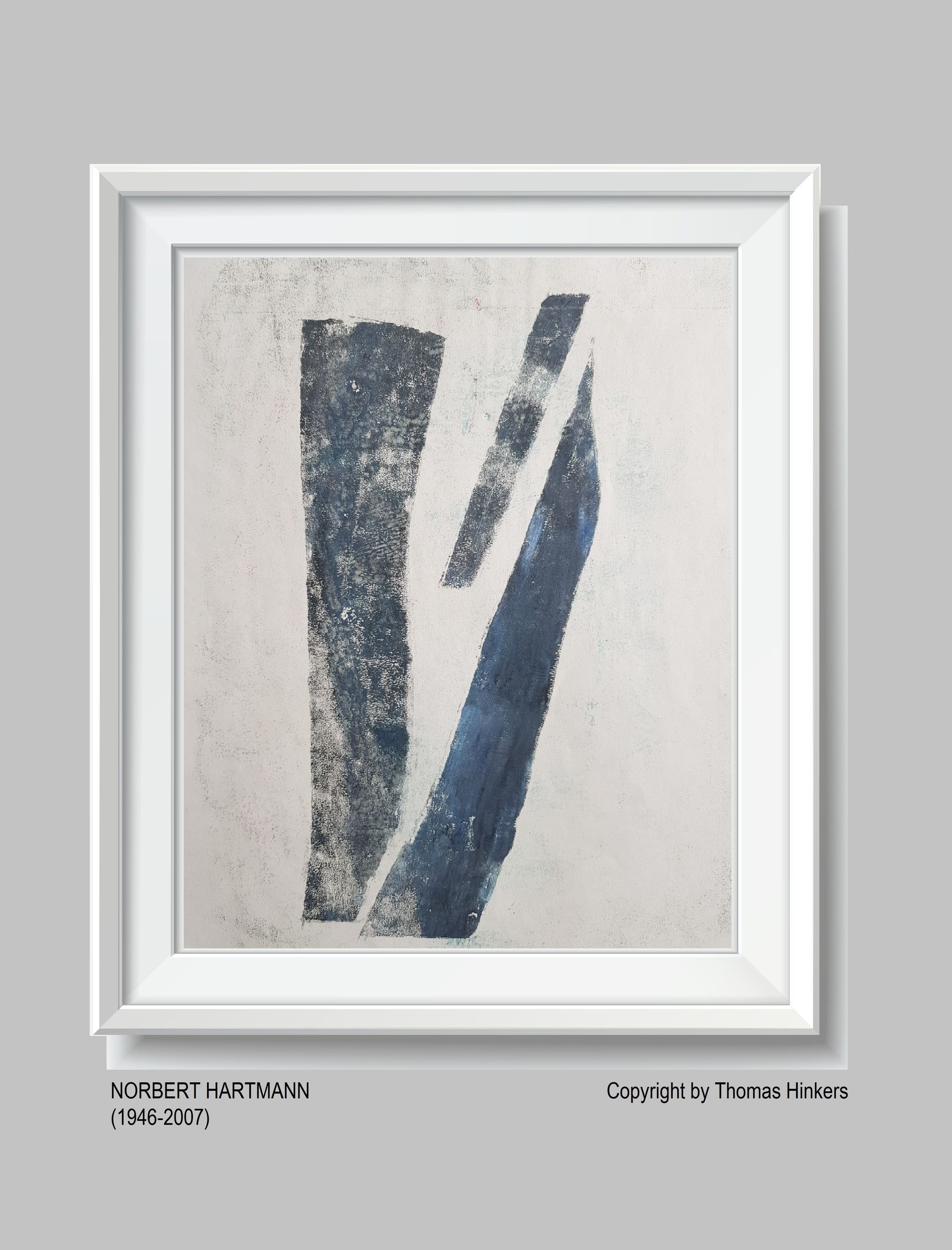 Norbert Hartmann (1946-2007) Papier-Werk aus dem Werkverzeichnis Hinkers
