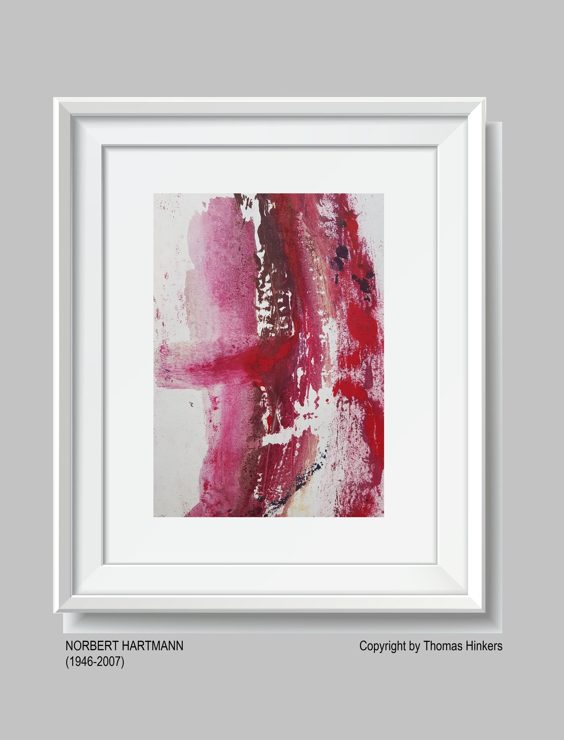 Norbert Hartmann (1946-2007) Papier-Werk aus dem Werkverzeichnis Hinkers