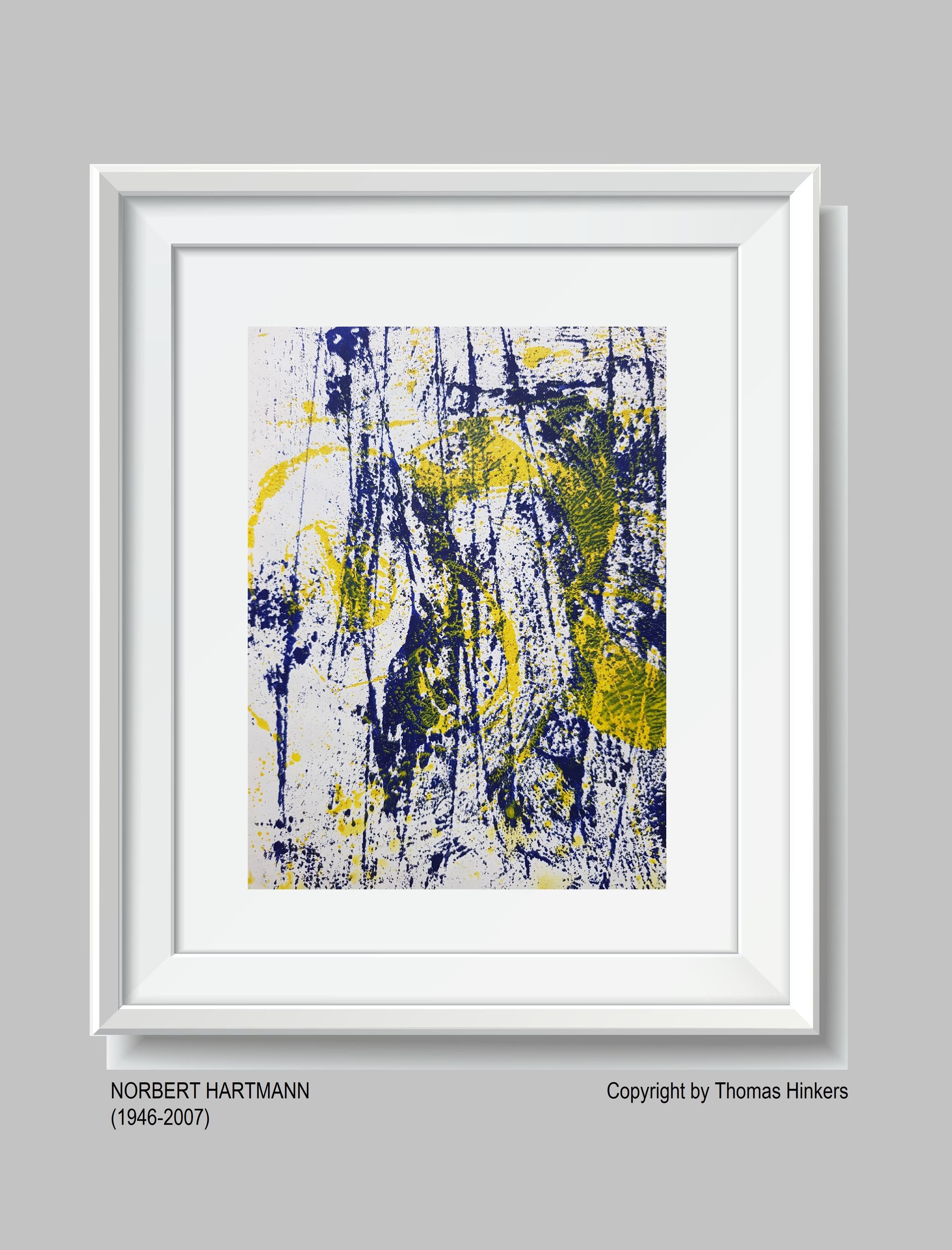 Norbert Hartmann (1946-2007) Papier-Werk aus dem Werkverzeichnis Hinkers