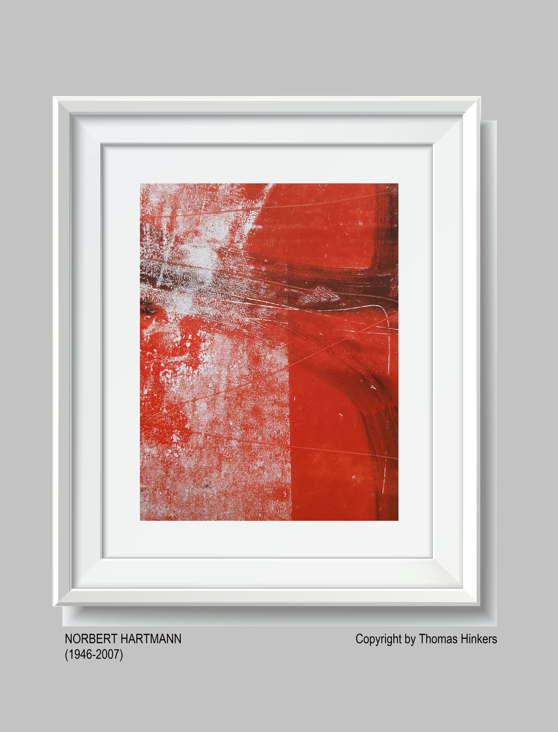 Norbert Hartmann (1946-2007) Papier-Werk aus dem Werkverzeichnis Hinkers