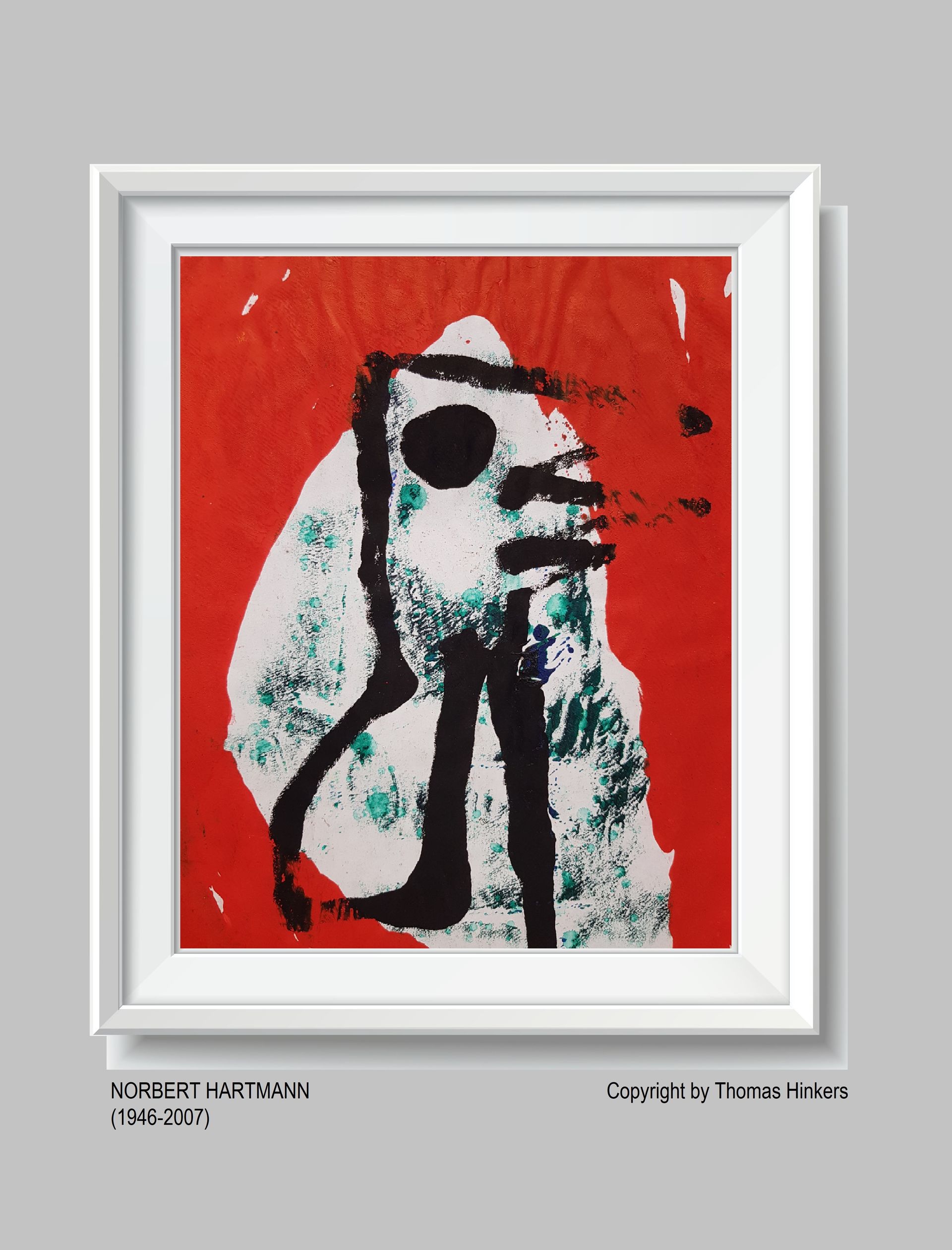 Norbert Hartmann (1946-2007) Papier-Werk aus dem Werkverzeichnis Hinkers