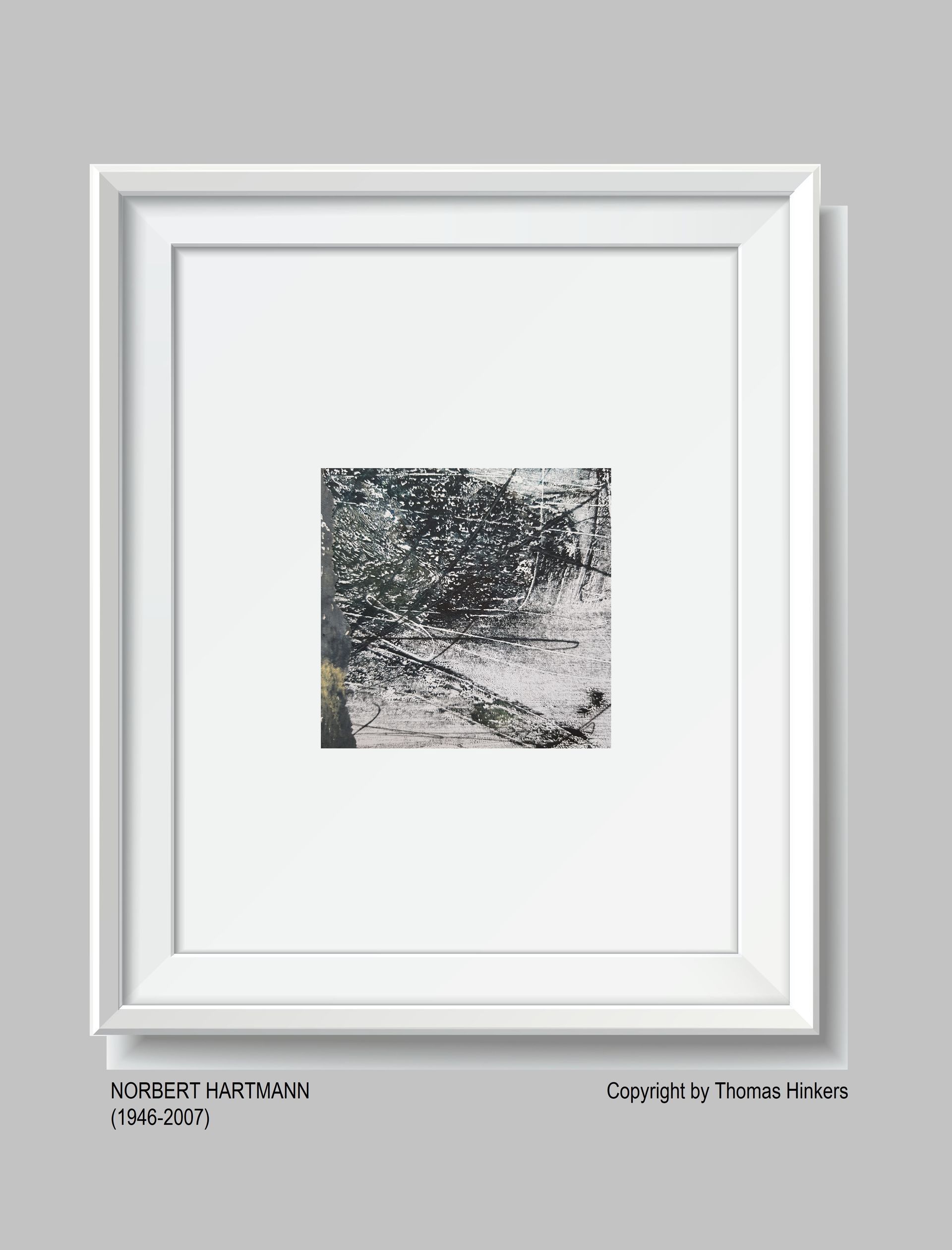 Norbert Hartmann (1946-2007) Papier-Werk aus dem Werkverzeichnis Hinkers