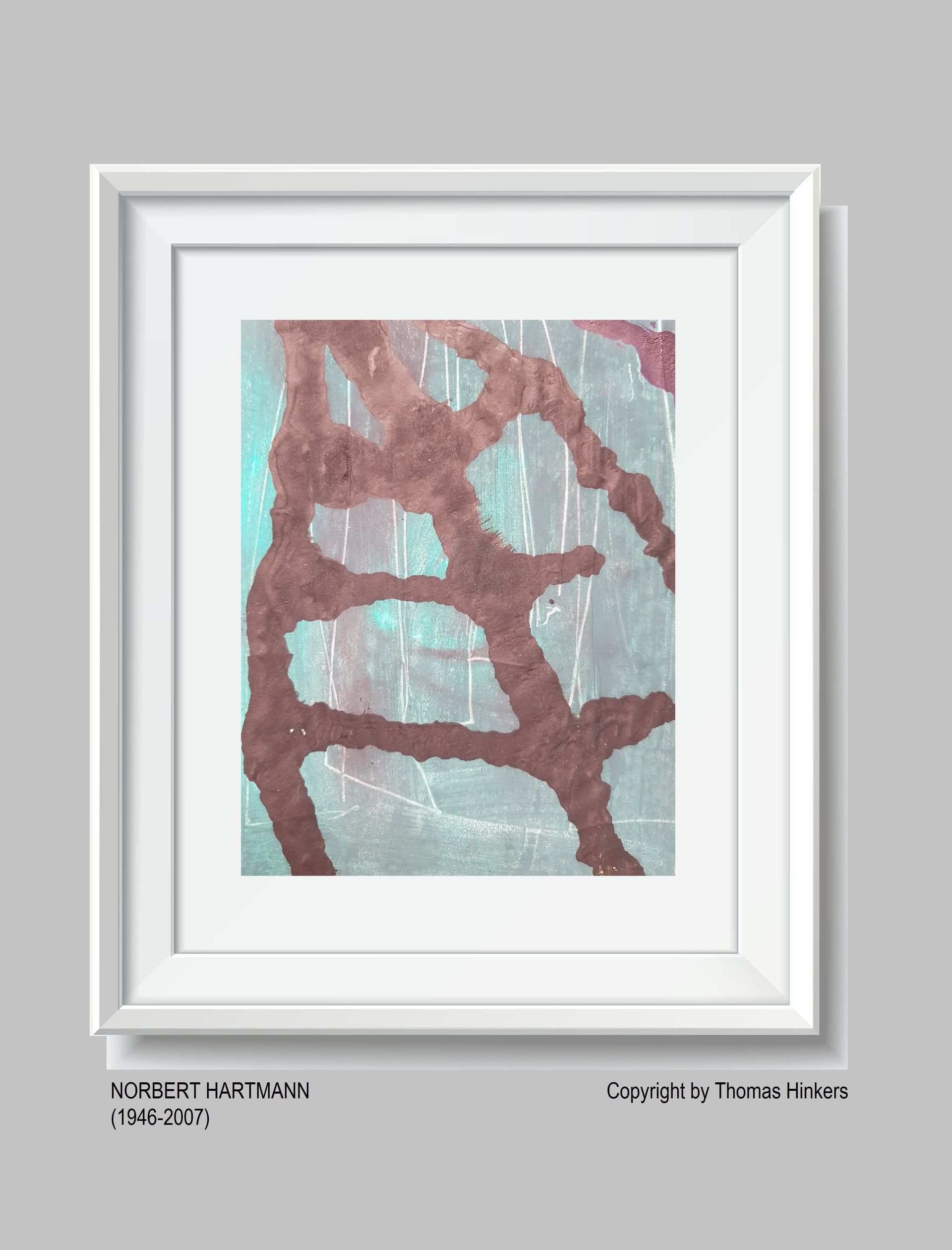 Norbert Hartmann (1946-2007) Papier-Werk aus dem Werkverzeichnis Hinkers