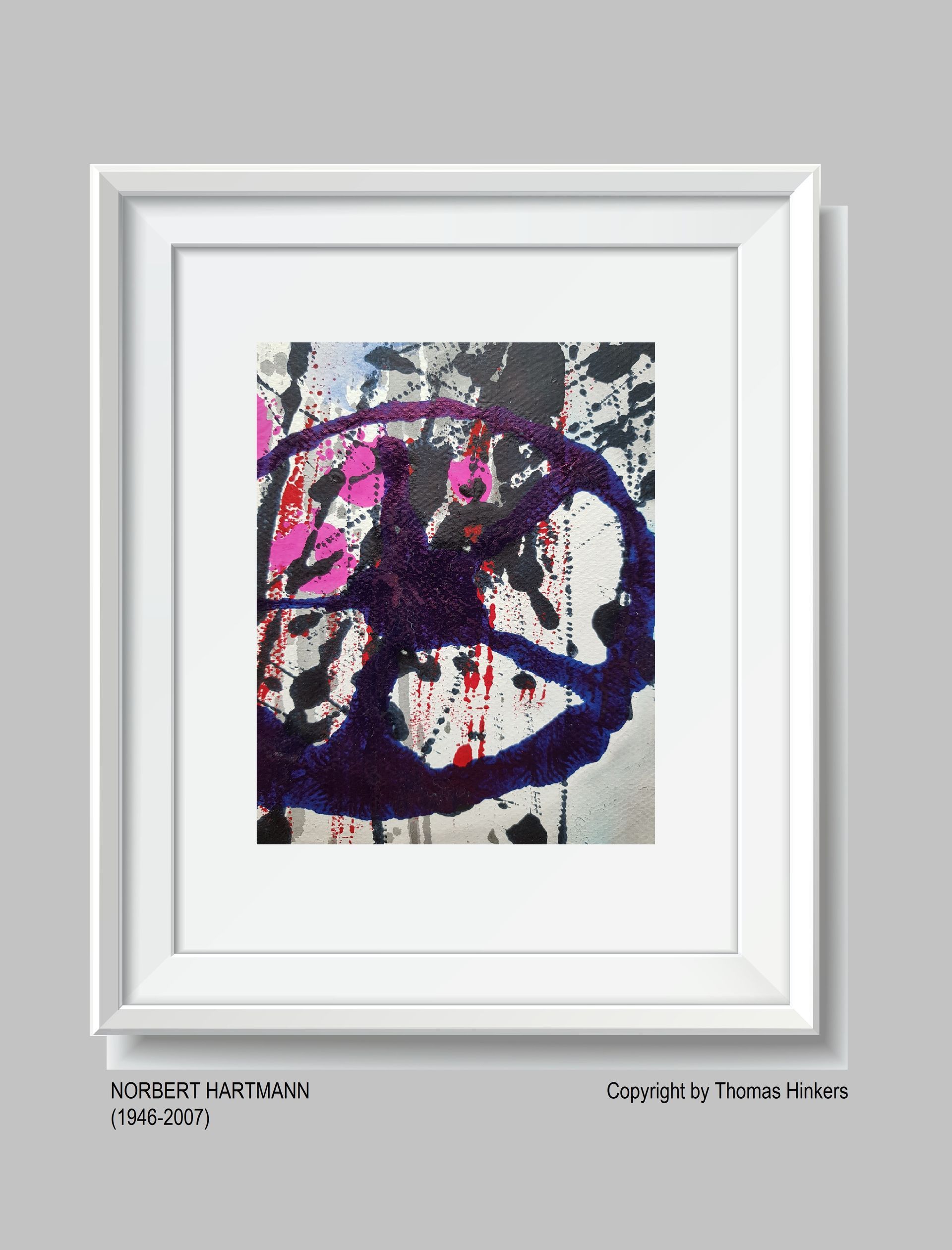 Norbert Hartmann (1946-2007) Papier-Werk aus dem Werkverzeichnis Hinkers