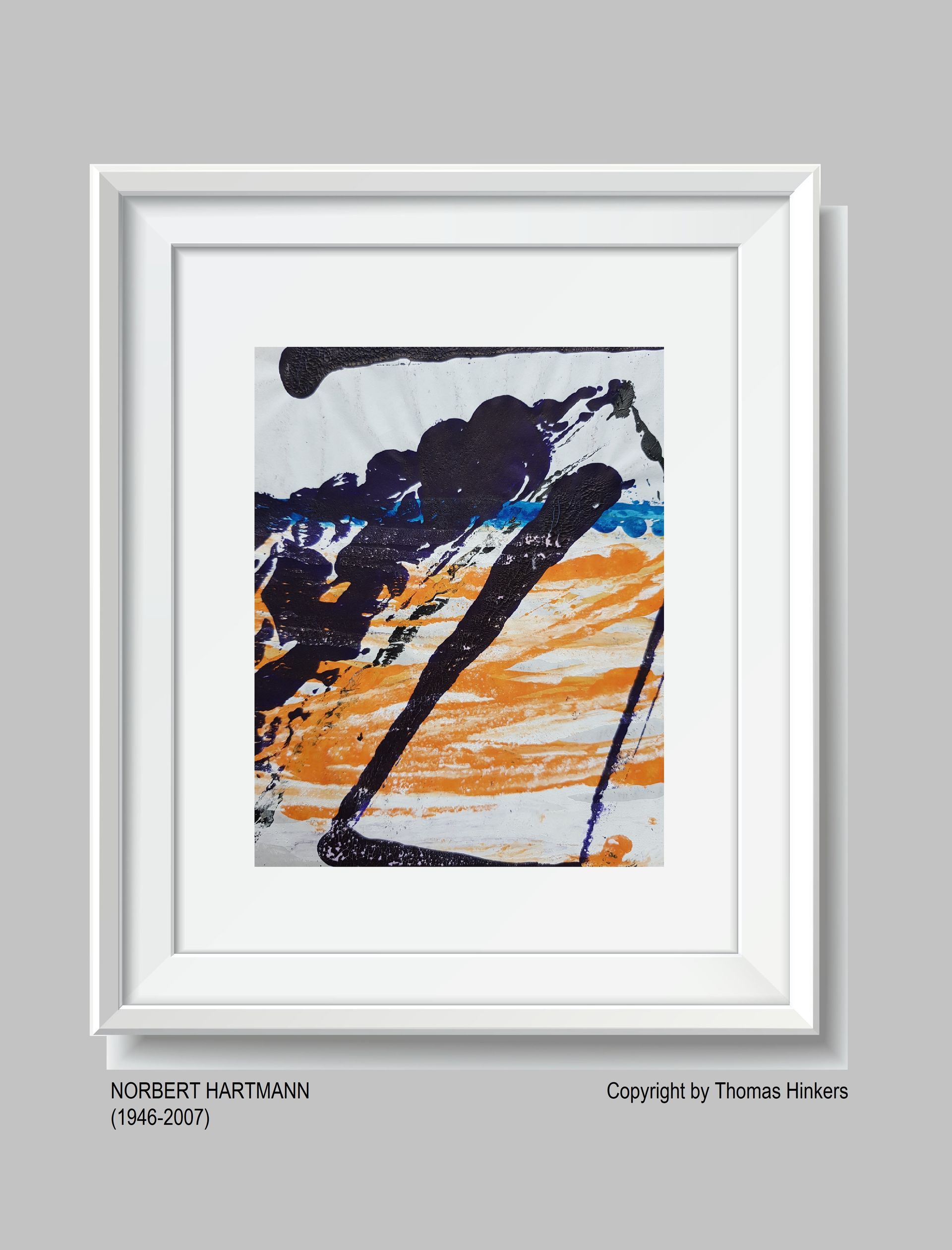 Norbert Hartmann (1946-2007) Papier-Werk aus dem Werkverzeichnis Hinkers