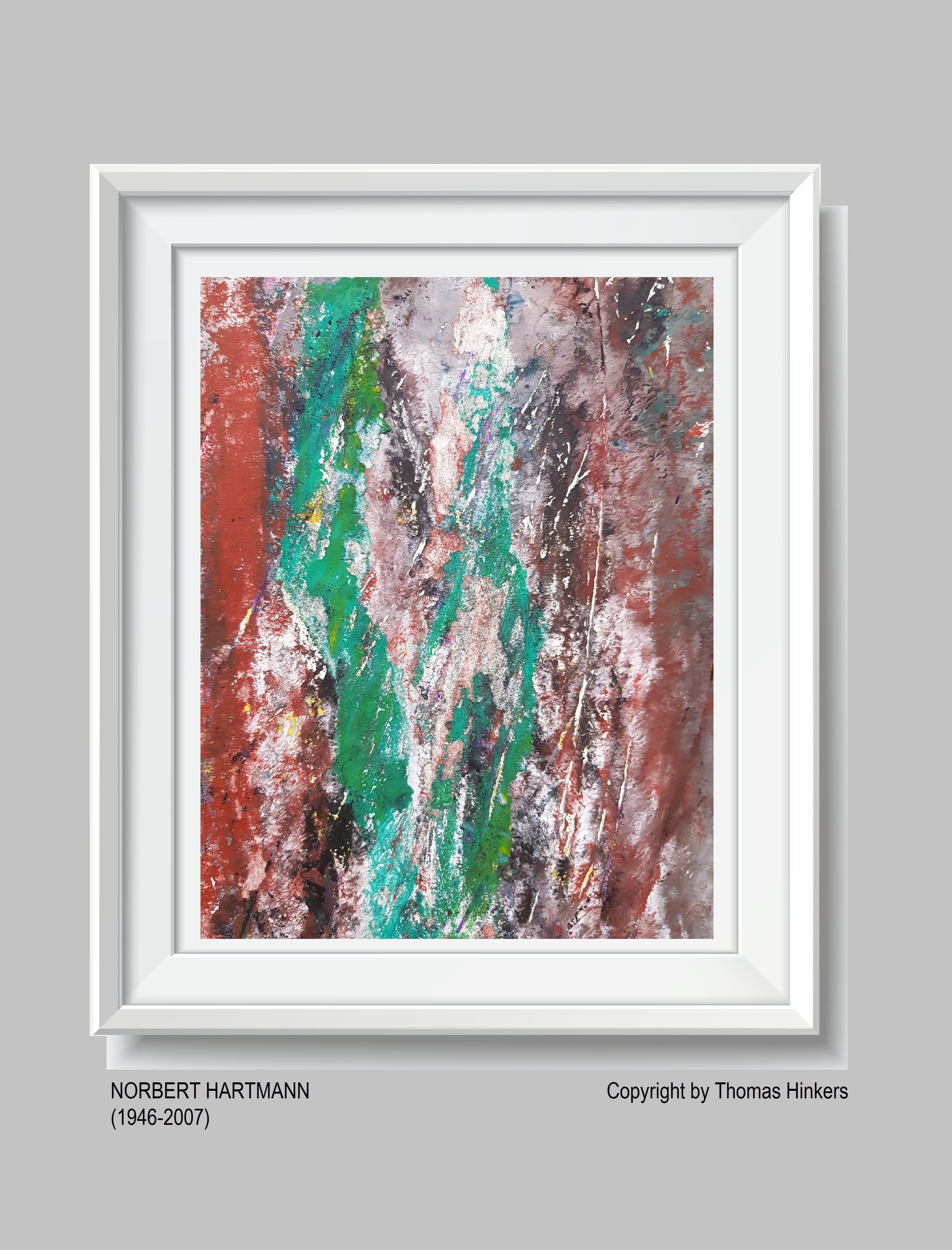 Norbert Hartmann (1946-2007) Papier-Werk aus dem Werkverzeichnis Hinkers