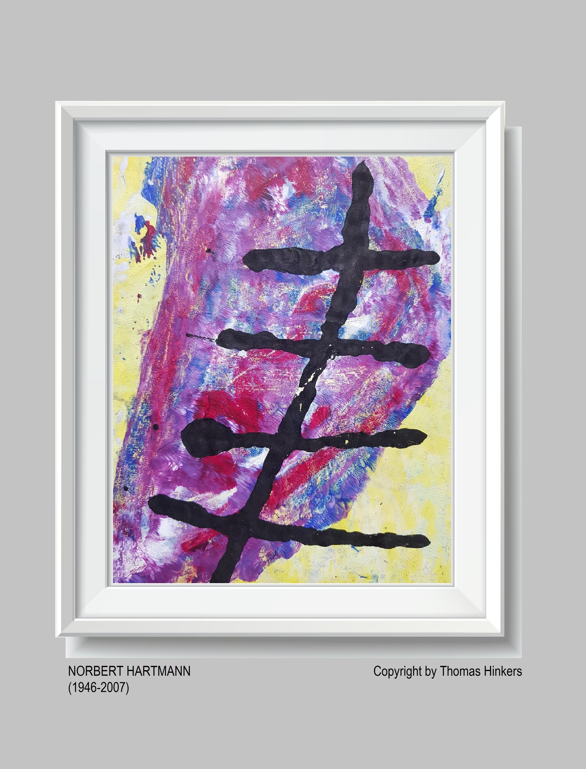 Norbert Hartmann (1946-2007) Papier-Werk aus dem Werkverzeichnis Hinkers