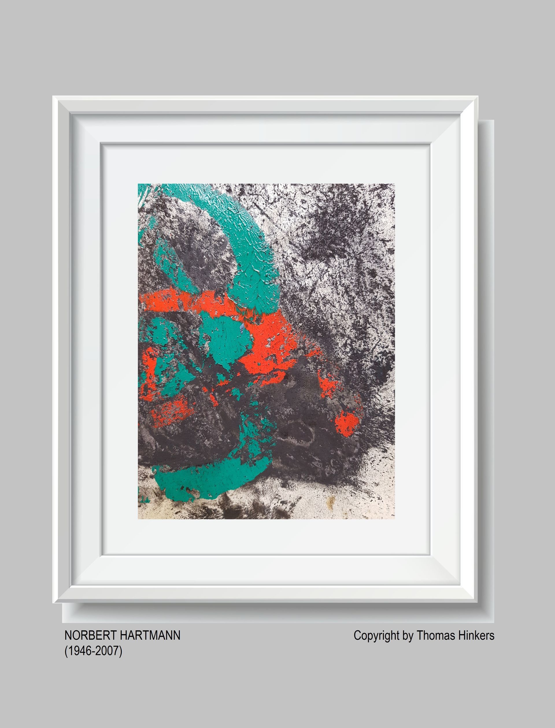 Norbert Hartmann (1946-2007) Papier-Werk aus dem Werkverzeichnis Hinkers