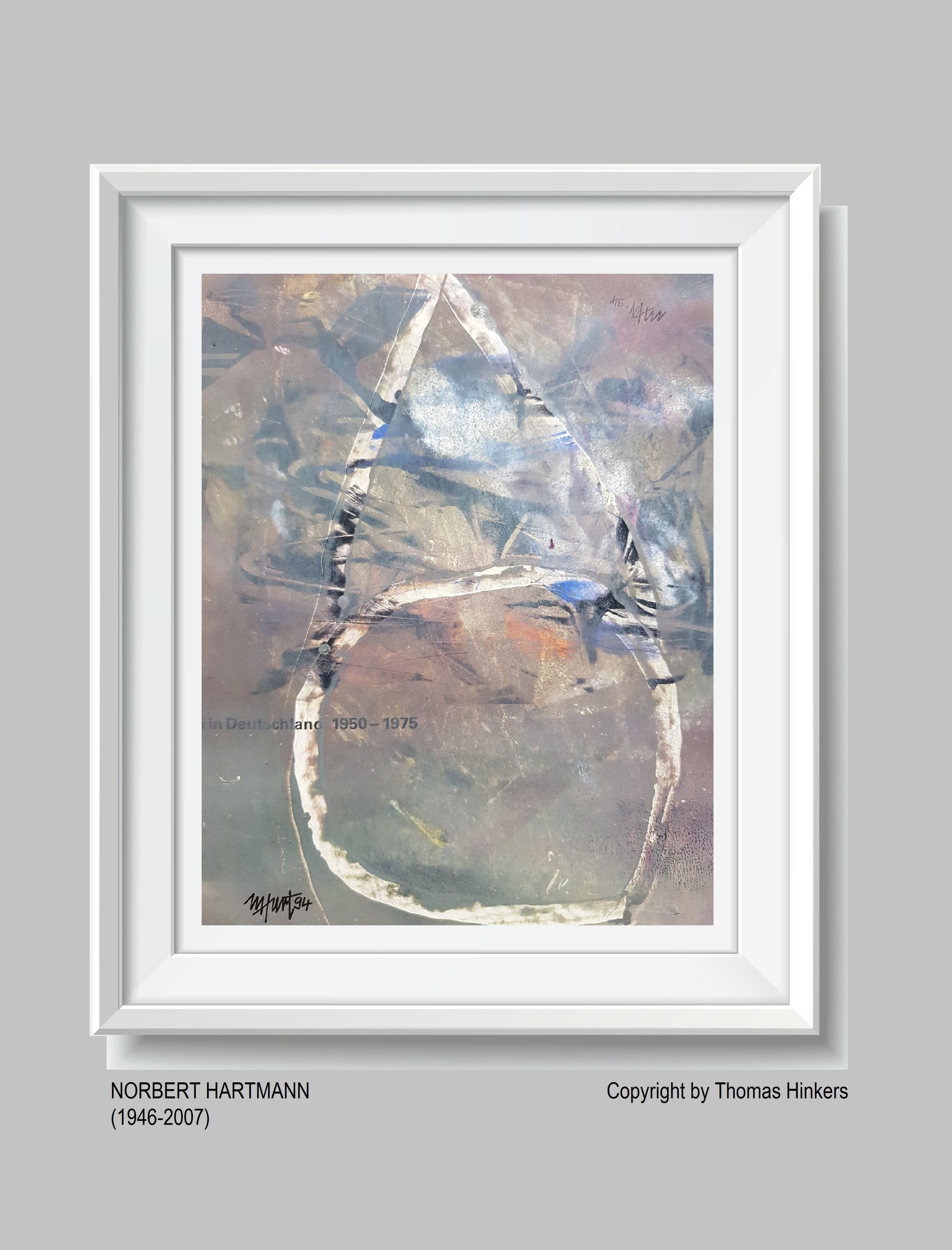 Norbert Hartmann (1946-2007) Papier-Werk aus dem Werkverzeichnis Hinkers