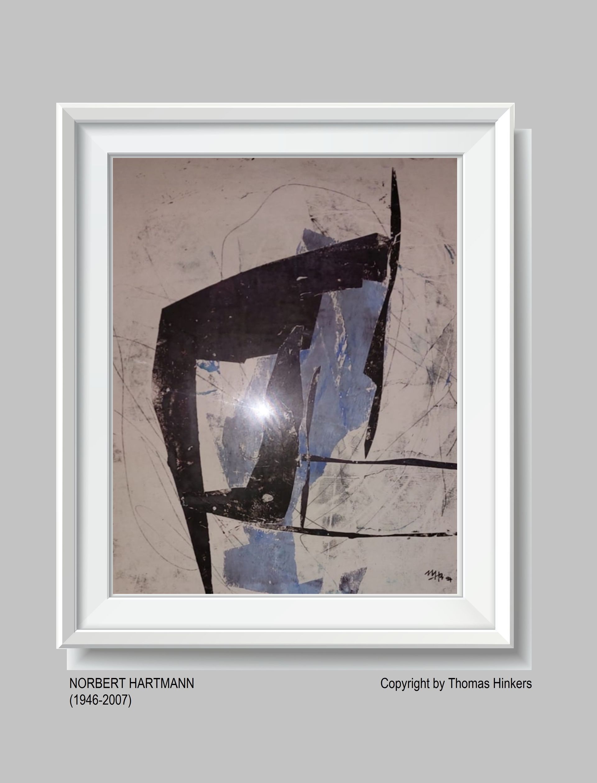 Norbert Hartmann (1946-2007) Papier-Werk aus dem Werkverzeichnis Hinkers