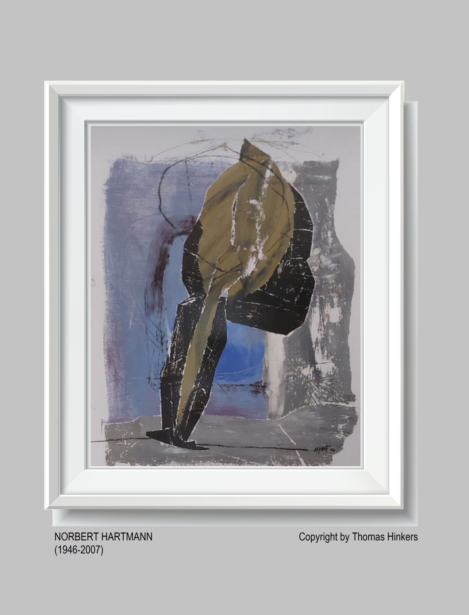 Norbert Hartmann (1946-2007) Papier-Werk aus dem Werkverzeichnis Hinkers
