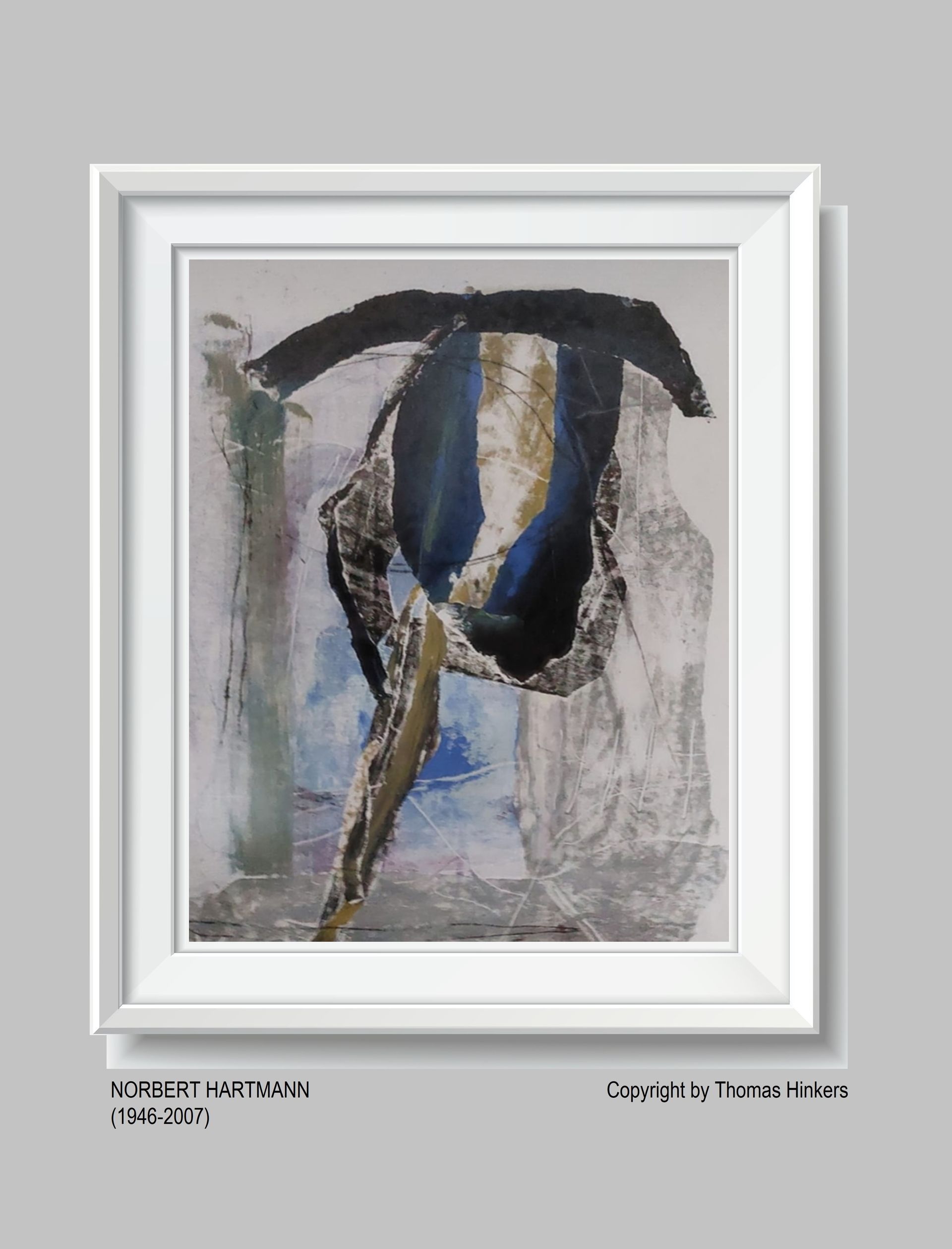 Norbert Hartmann (1946-2007) Papier-Werk aus dem Werkverzeichnis Hinkers