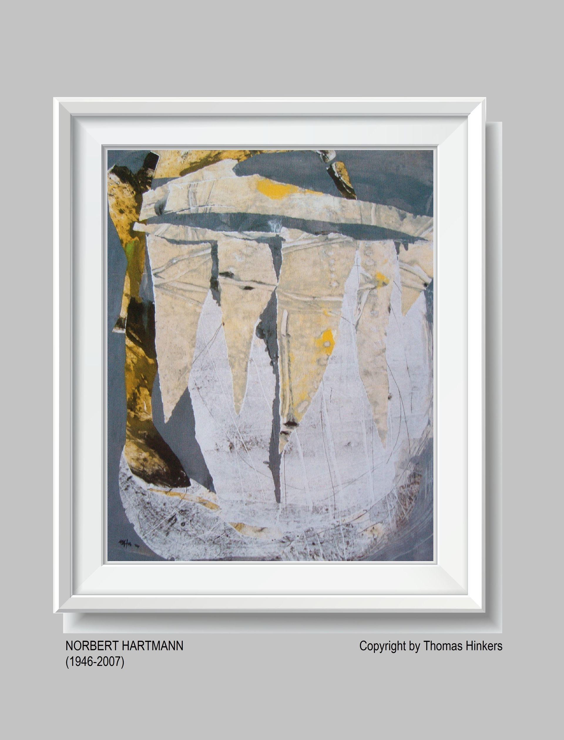 Norbert Hartmann (1946-2007) Papier-Werk aus dem Werkverzeichnis Hinkers