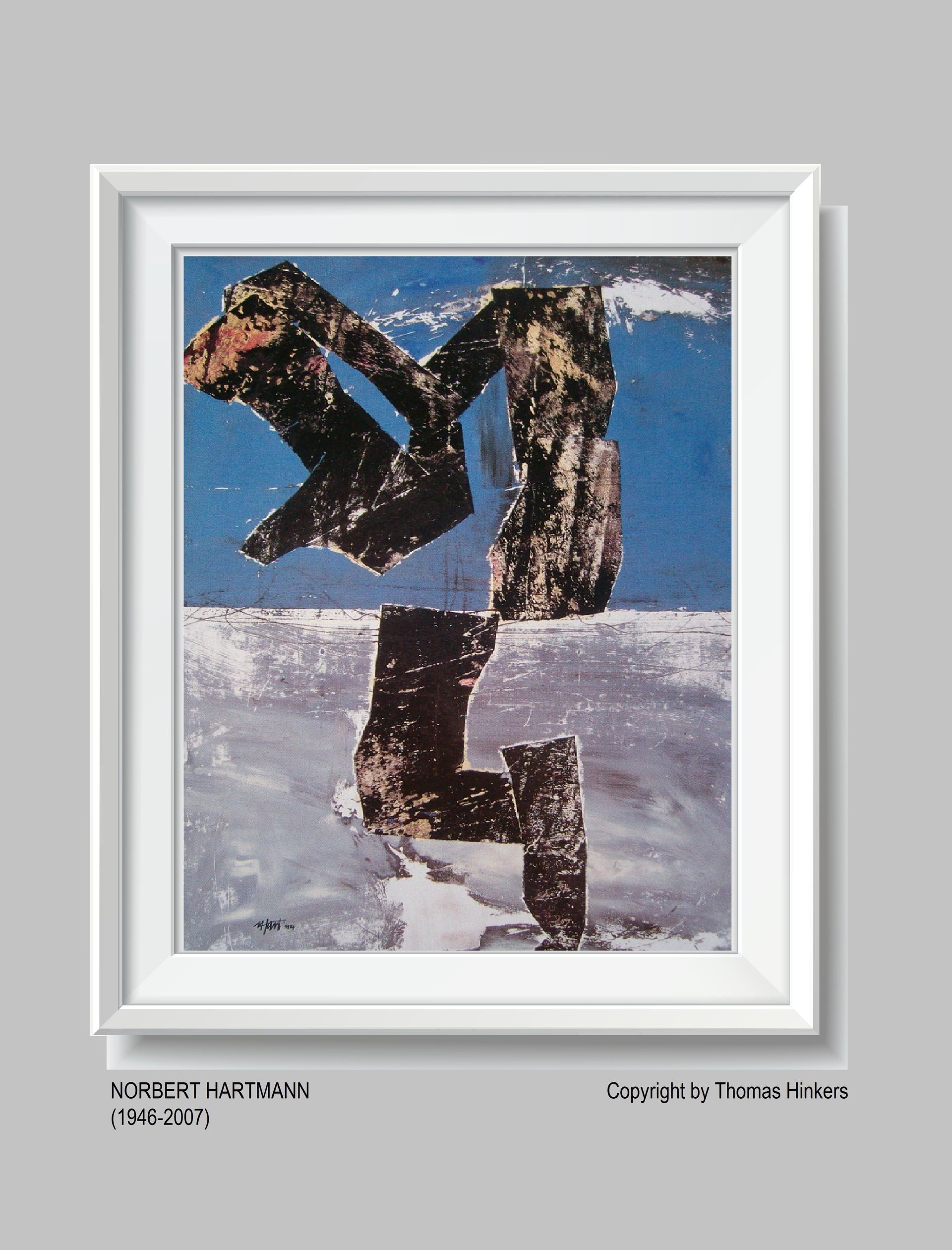 Norbert Hartmann (1946-2007) Papier-Werk aus dem Werkverzeichnis Hinkers