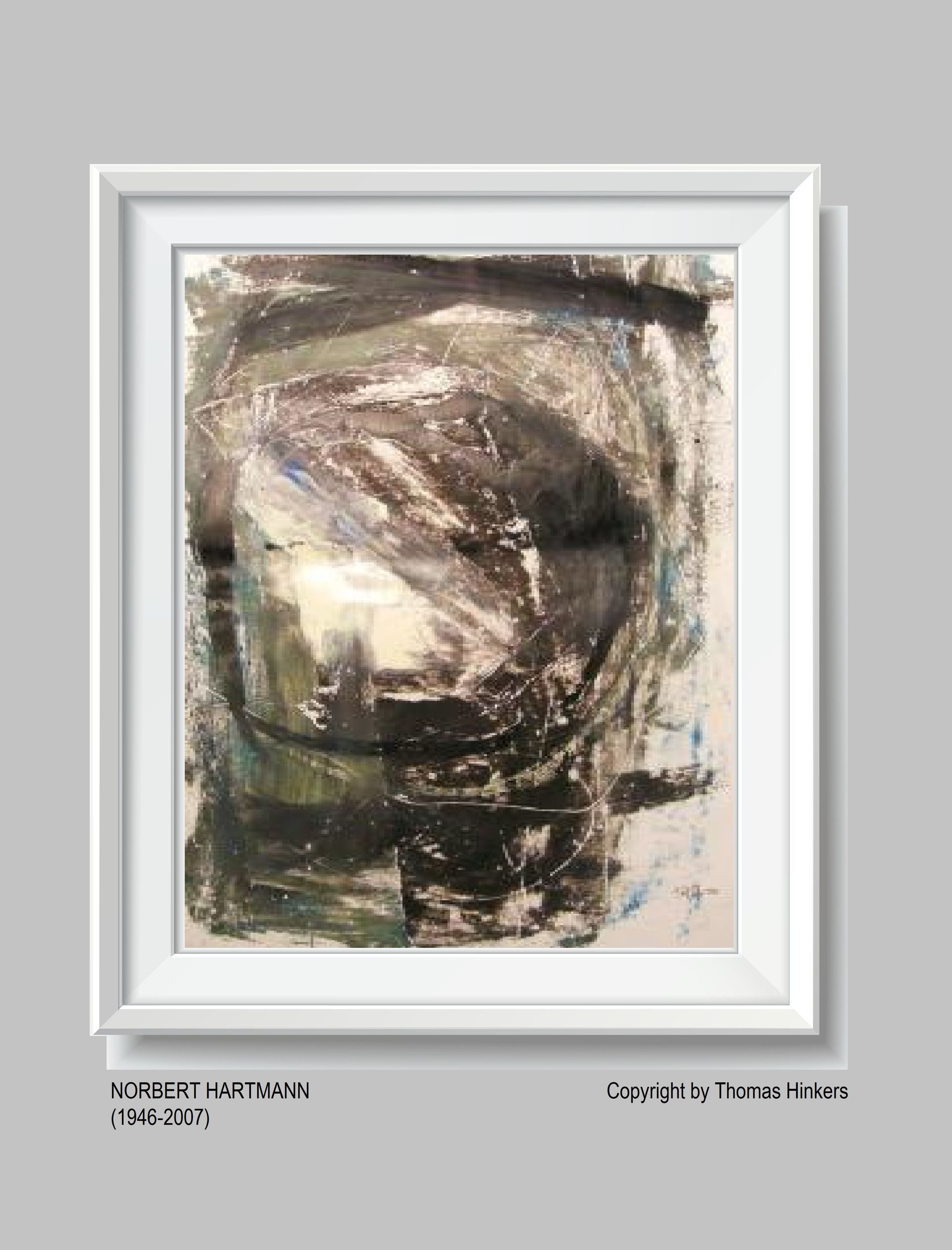 Norbert Hartmann (1946-2007) Papier-Werk aus dem Werkverzeichnis Hinkers