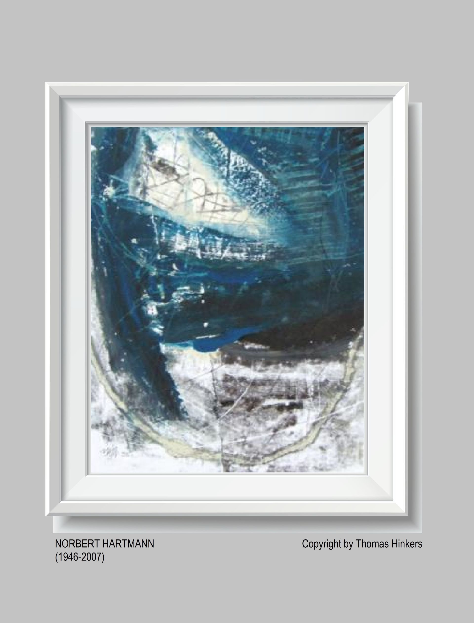 Norbert Hartmann (1946-2007) Papier-Werk aus dem Werkverzeichnis Hinkers