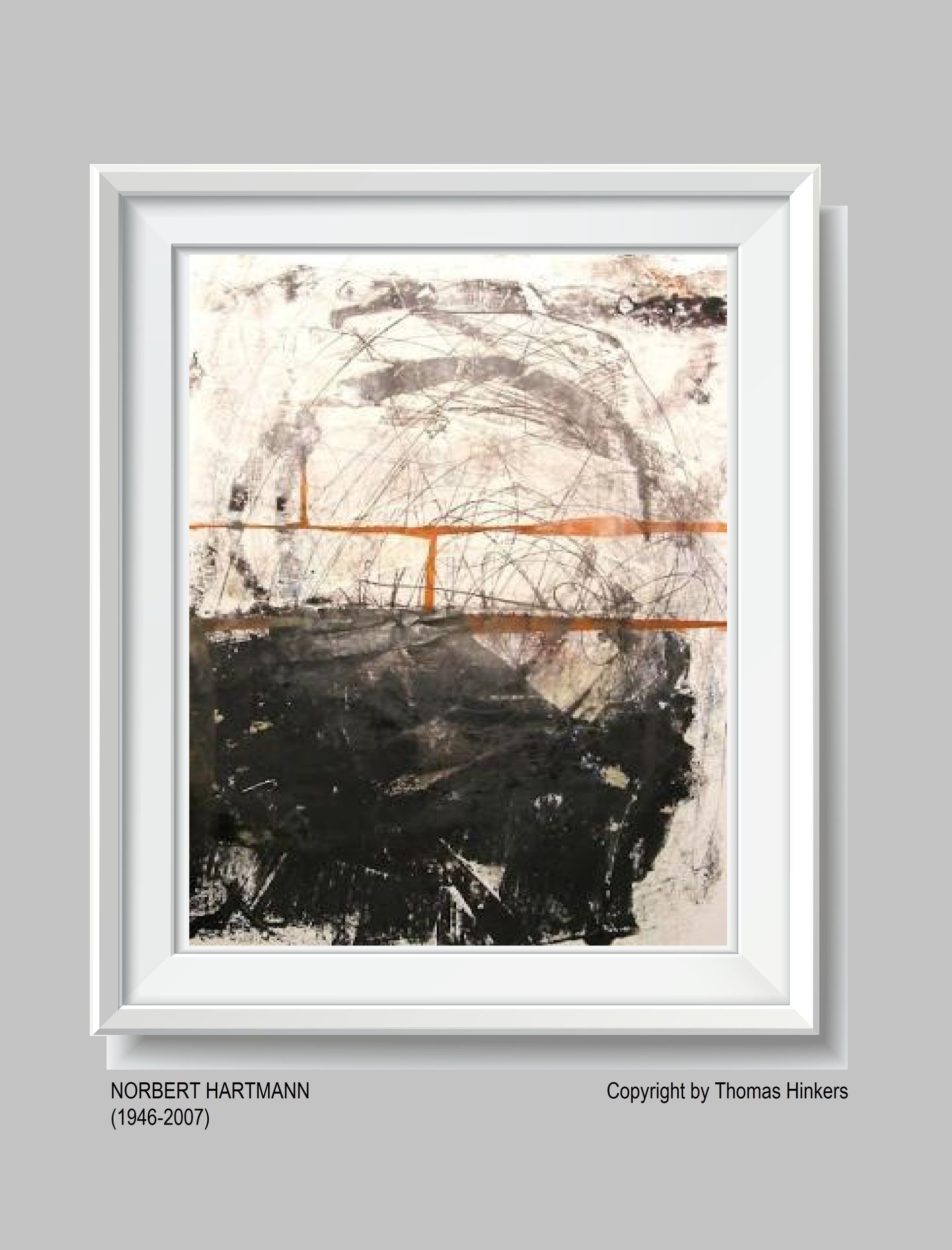 Norbert Hartmann (1946-2007) Papier-Werk aus dem Werkverzeichnis Hinkers