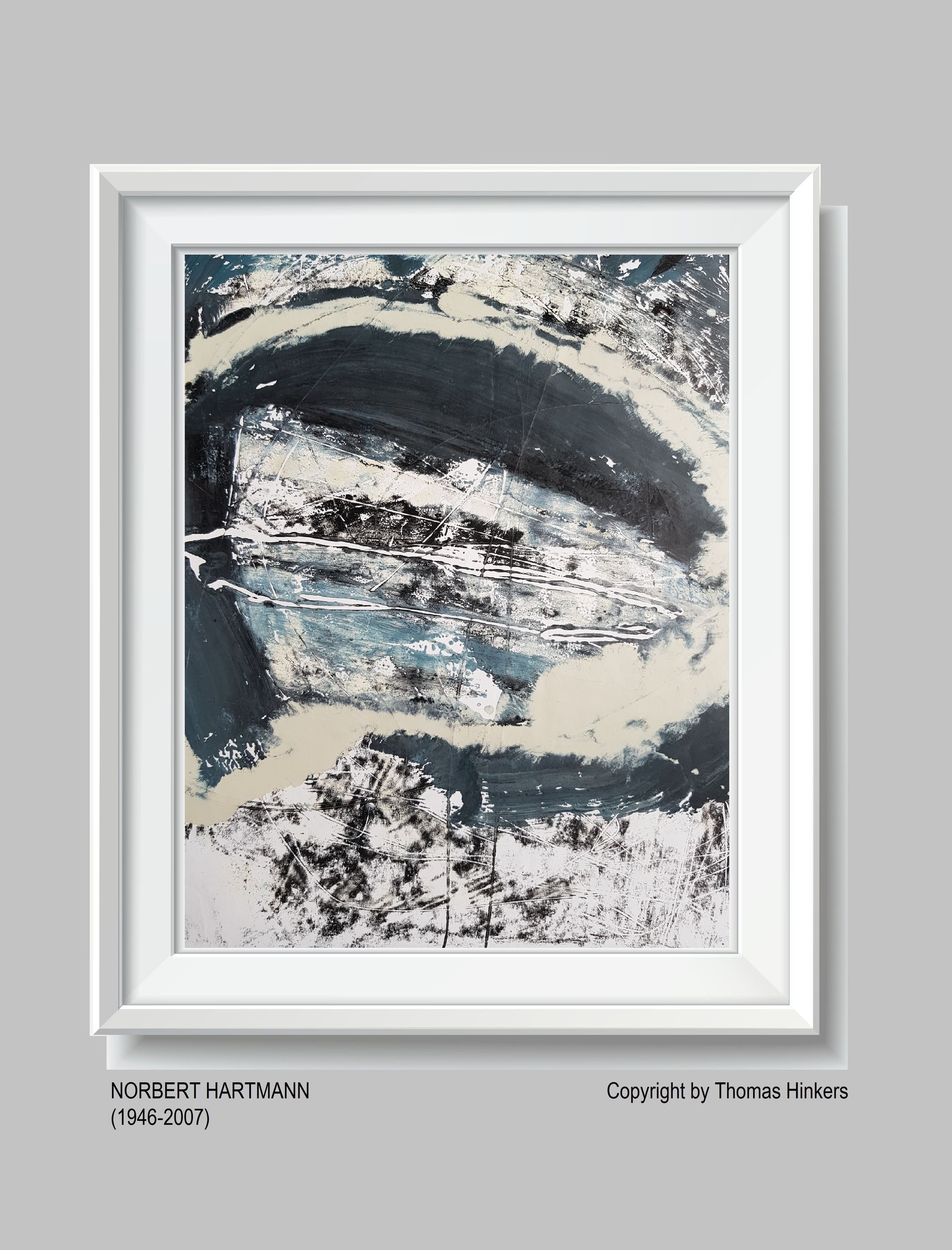 Norbert Hartmann (1946-2007) Papier-Werk aus dem Werkverzeichnis Hinkers