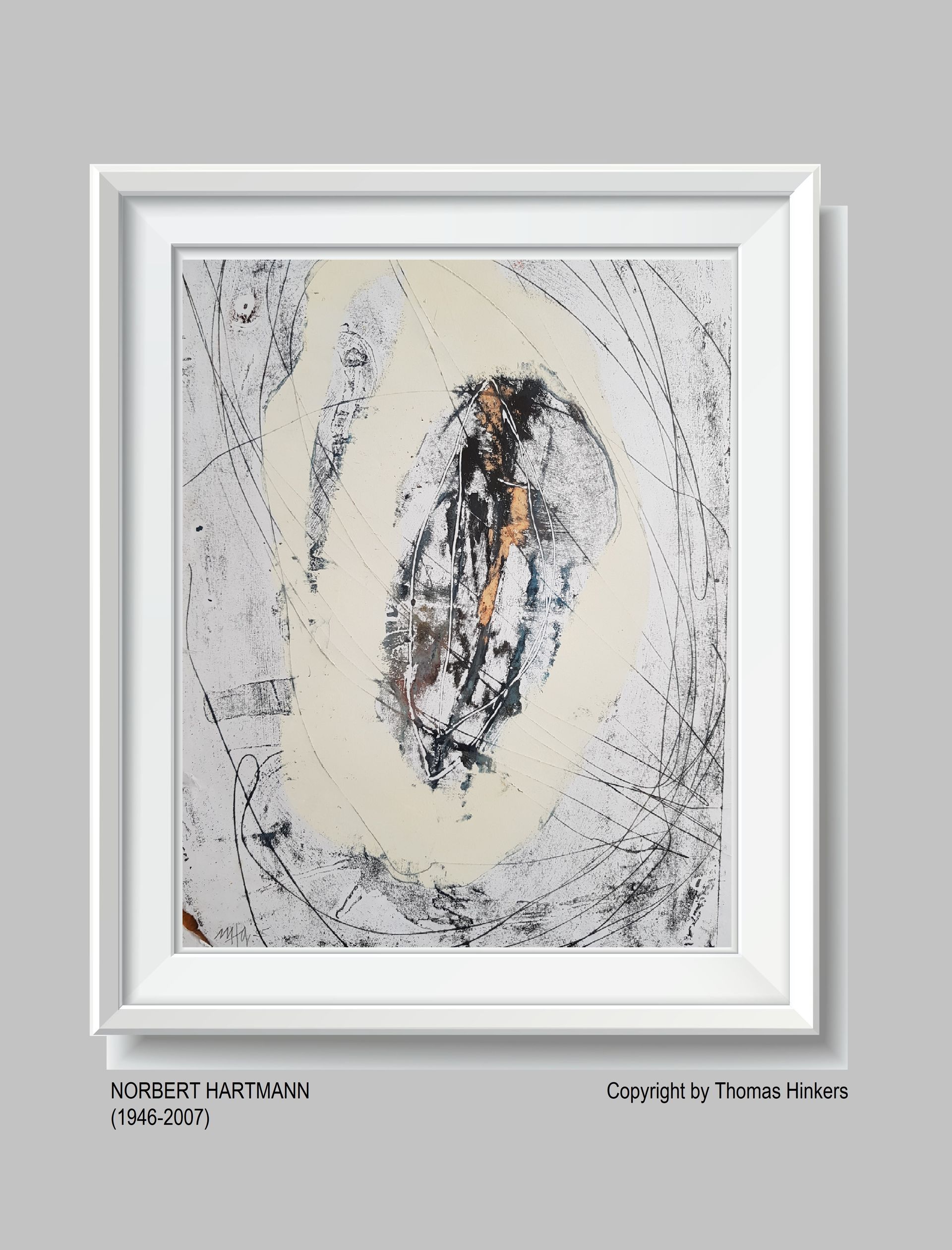 Norbert Hartmann (1946-2007) Papier-Werk aus dem Werkverzeichnis Hinkers