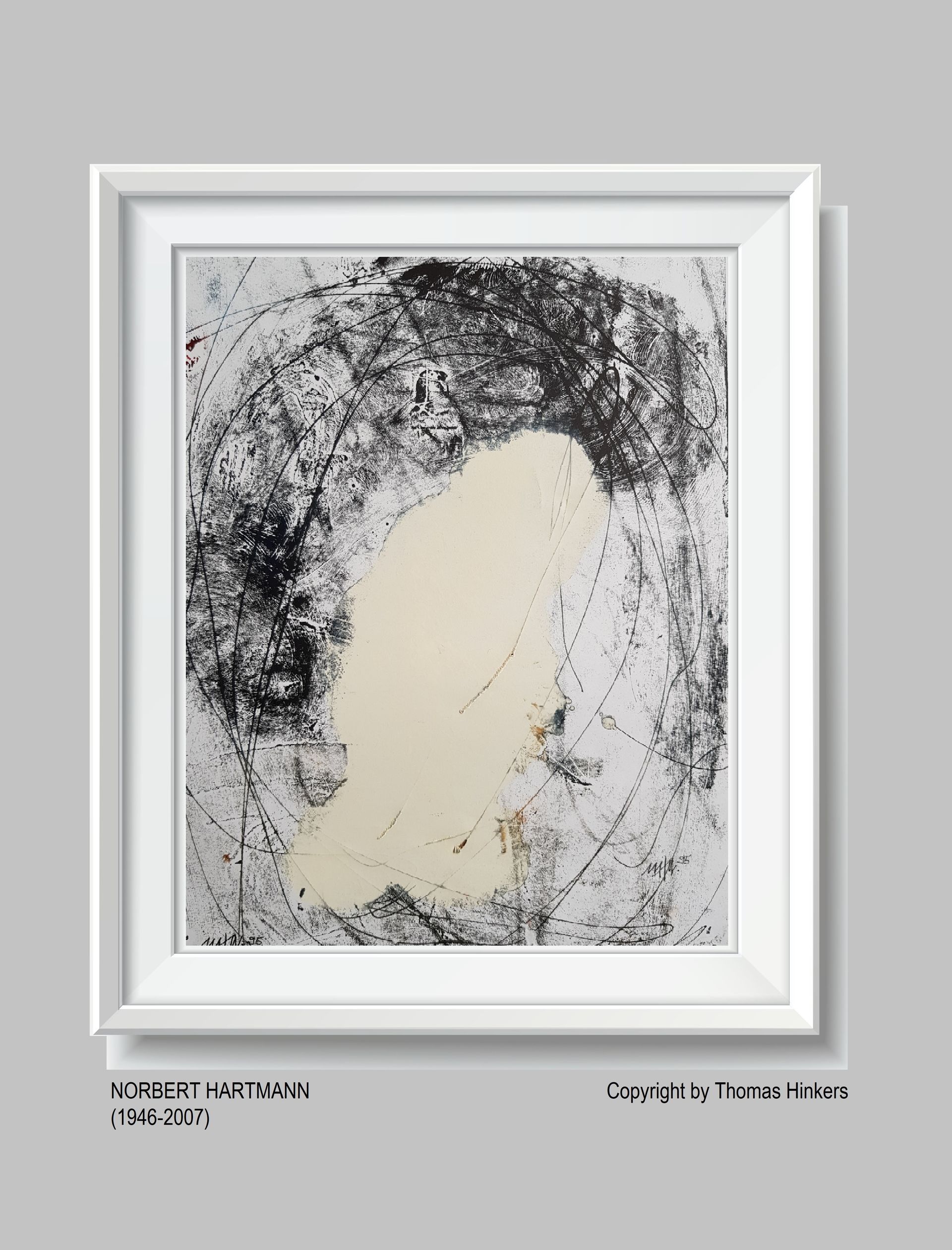 Norbert Hartmann (1946-2007) Papier-Werk aus dem Werkverzeichnis Hinkers