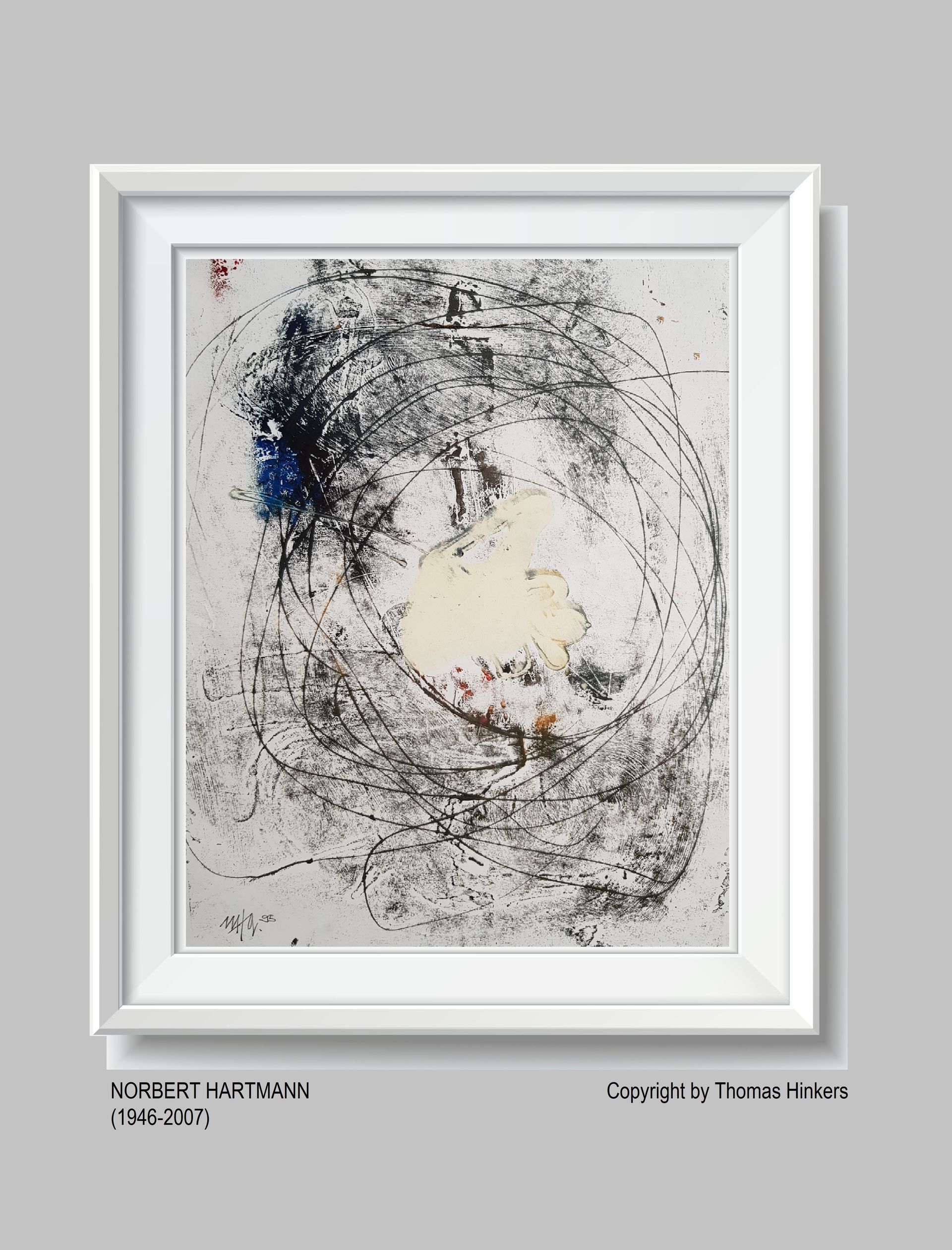 Norbert Hartmann (1946-2007) Papier-Werk aus dem Werkverzeichnis Hinkers