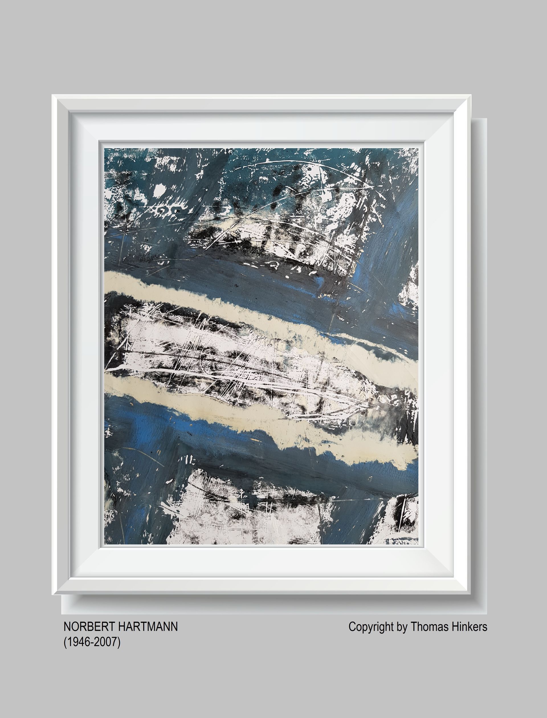 Norbert Hartmann (1946-2007) Papier-Werk aus dem Werkverzeichnis Hinkers