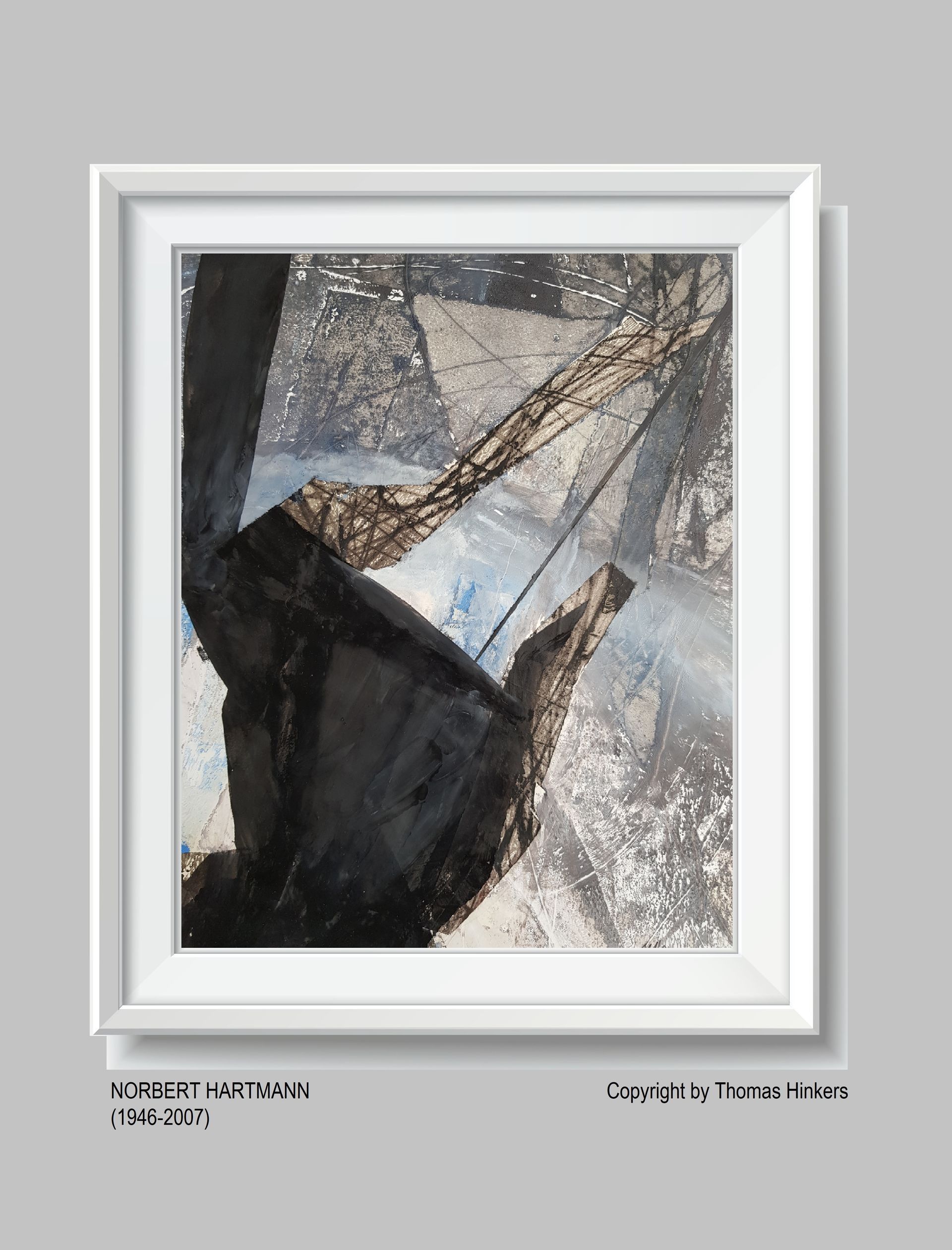 Norbert Hartmann (1946-2007) Papier-Werk aus dem Werkverzeichnis Hinkers