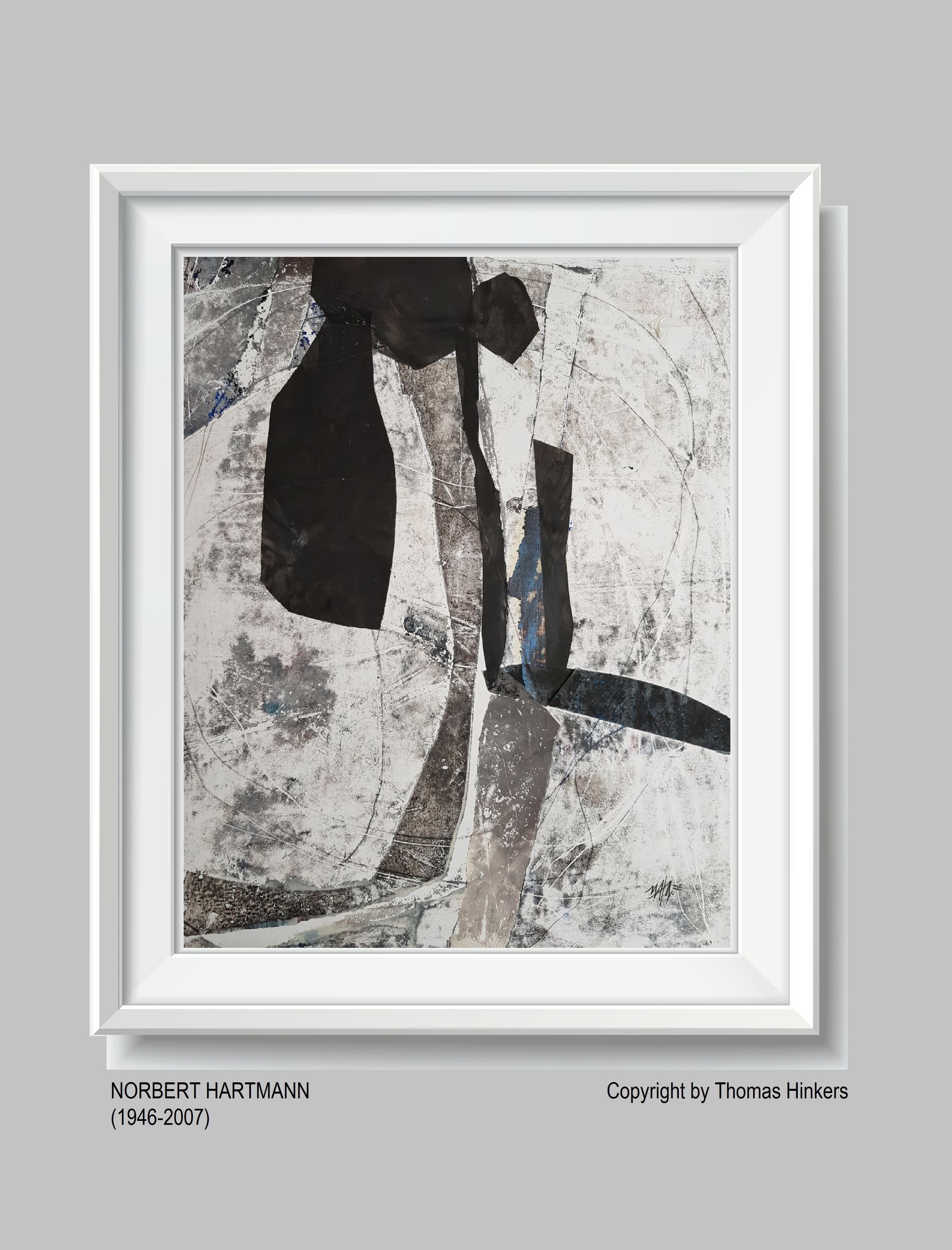 Norbert Hartmann (1946-2007) Papier-Werk aus dem Werkverzeichnis Hinkers