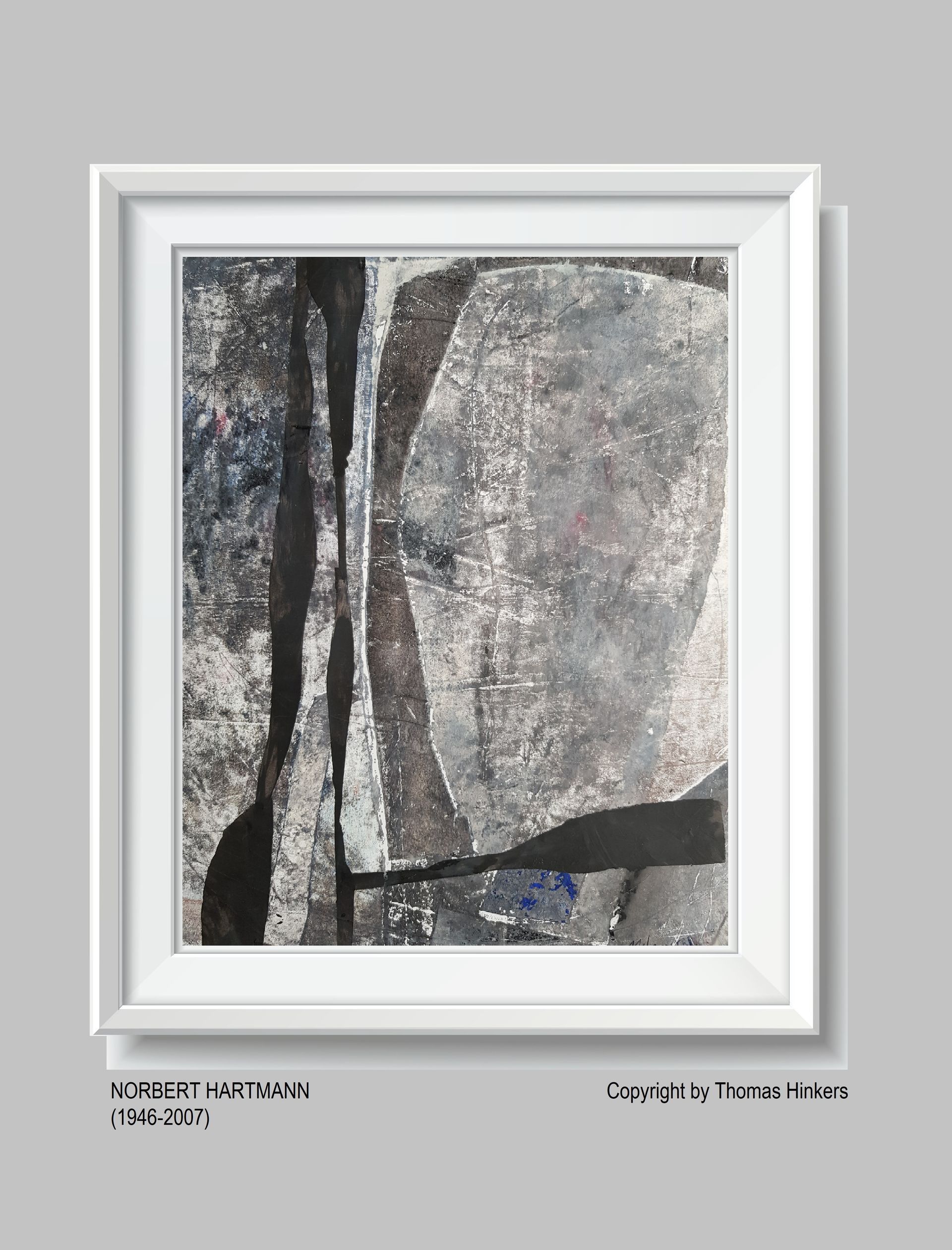 Norbert Hartmann (1946-2007) Papier-Werk aus dem Werkverzeichnis Hinkers