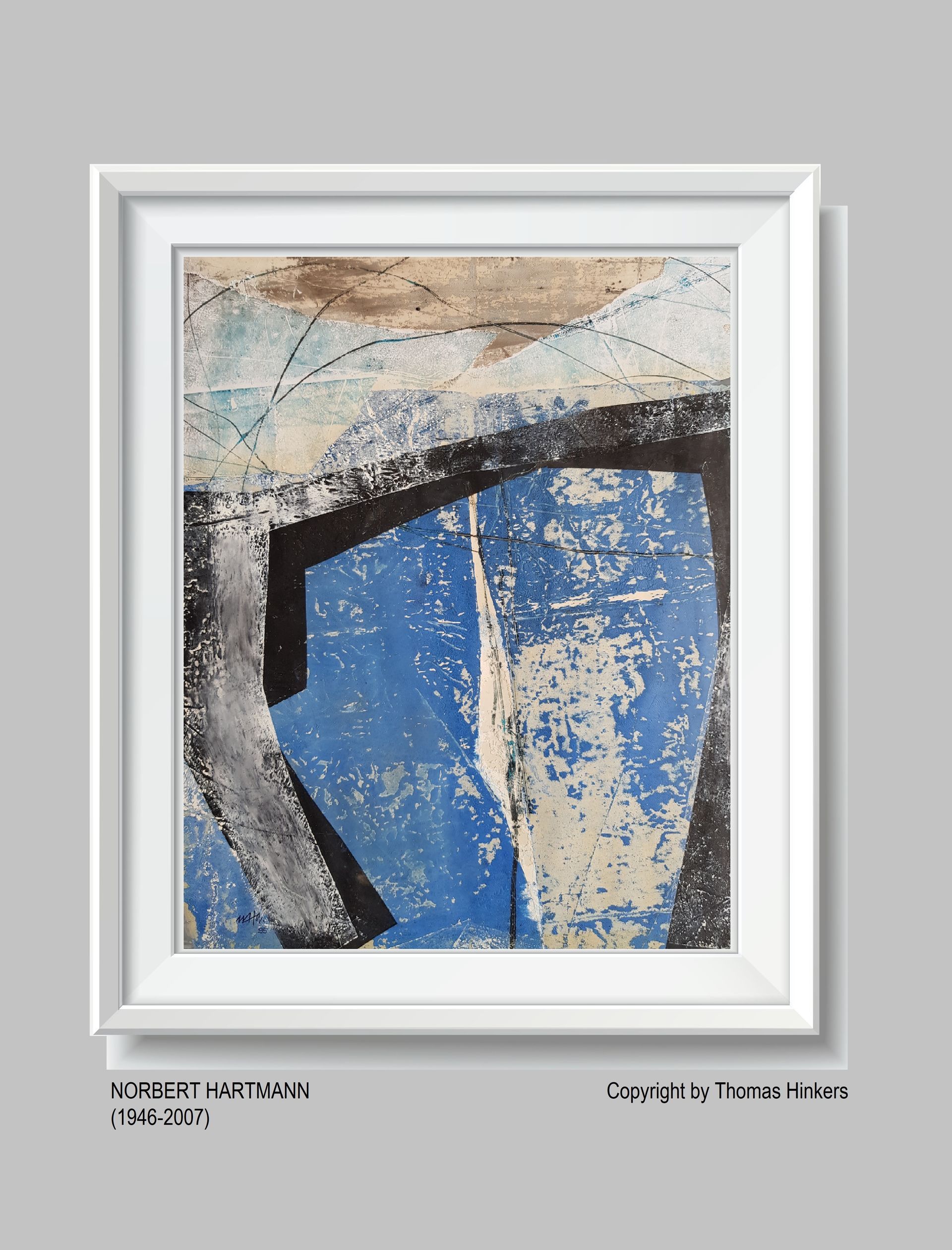 Norbert Hartmann (1946-2007) Papier-Werk aus dem Werkverzeichnis Hinkers