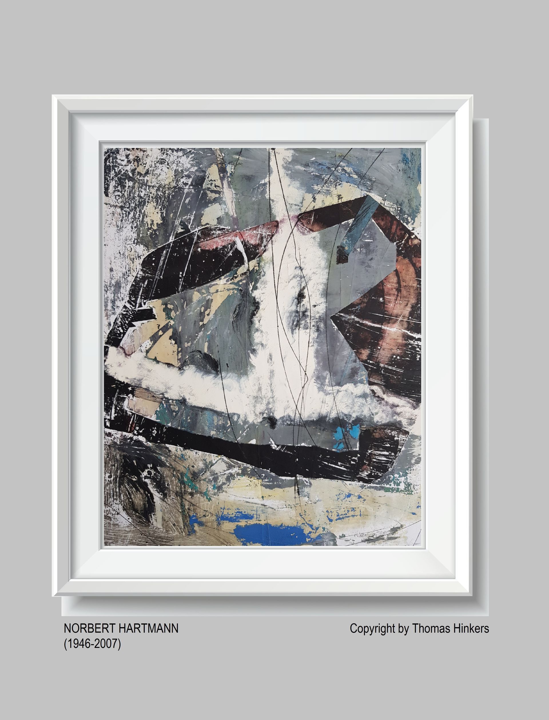 Norbert Hartmann (1946-2007) Papier-Werk aus dem Werkverzeichnis Hinkers