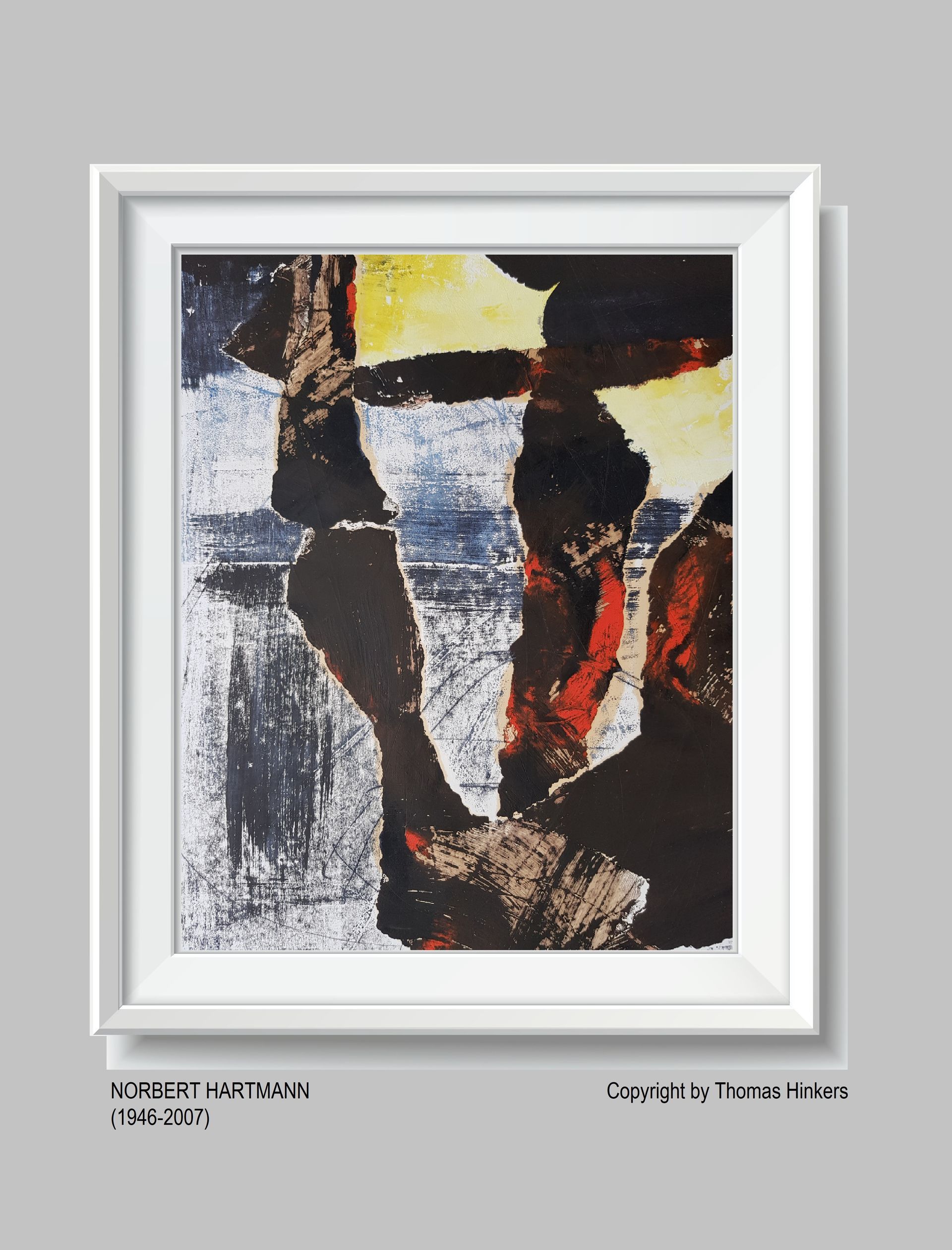 Norbert Hartmann (1946-2007) Papier-Werk aus dem Werkverzeichnis Hinkers