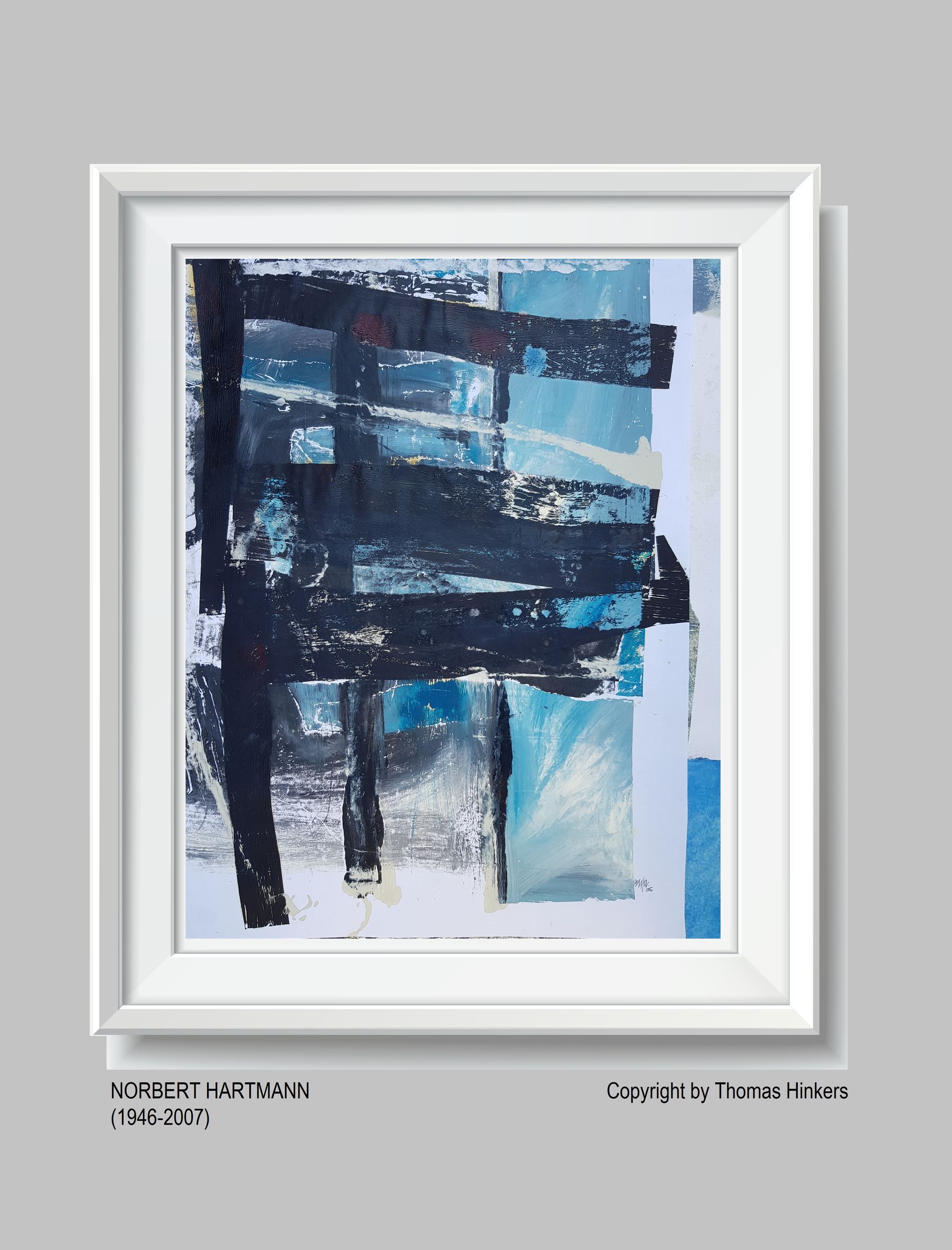 Norbert Hartmann (1946-2007) Papier-Werk aus dem Werkverzeichnis Hinkers