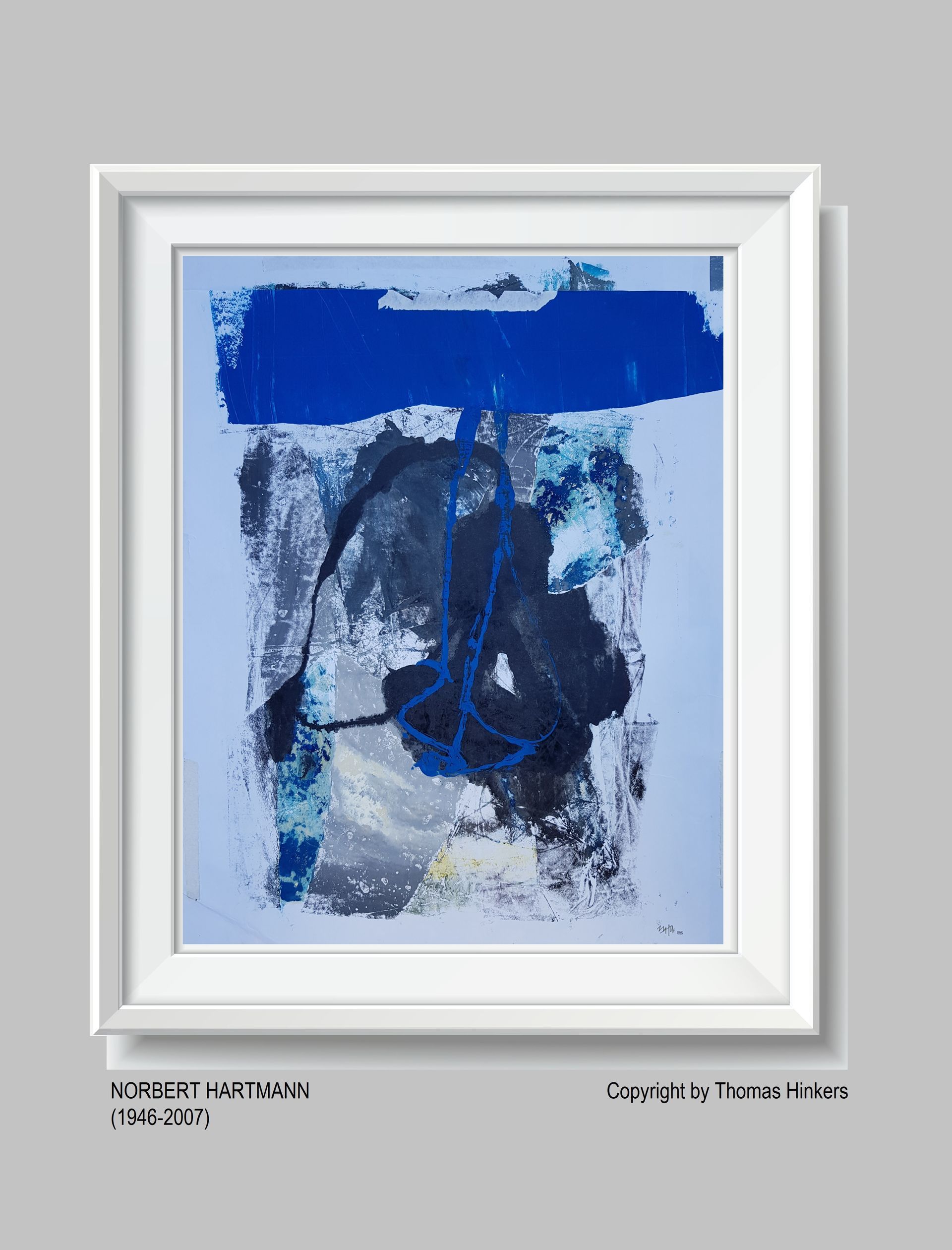 Norbert Hartmann (1946-2007) Papier-Werk aus dem Werkverzeichnis Hinkers